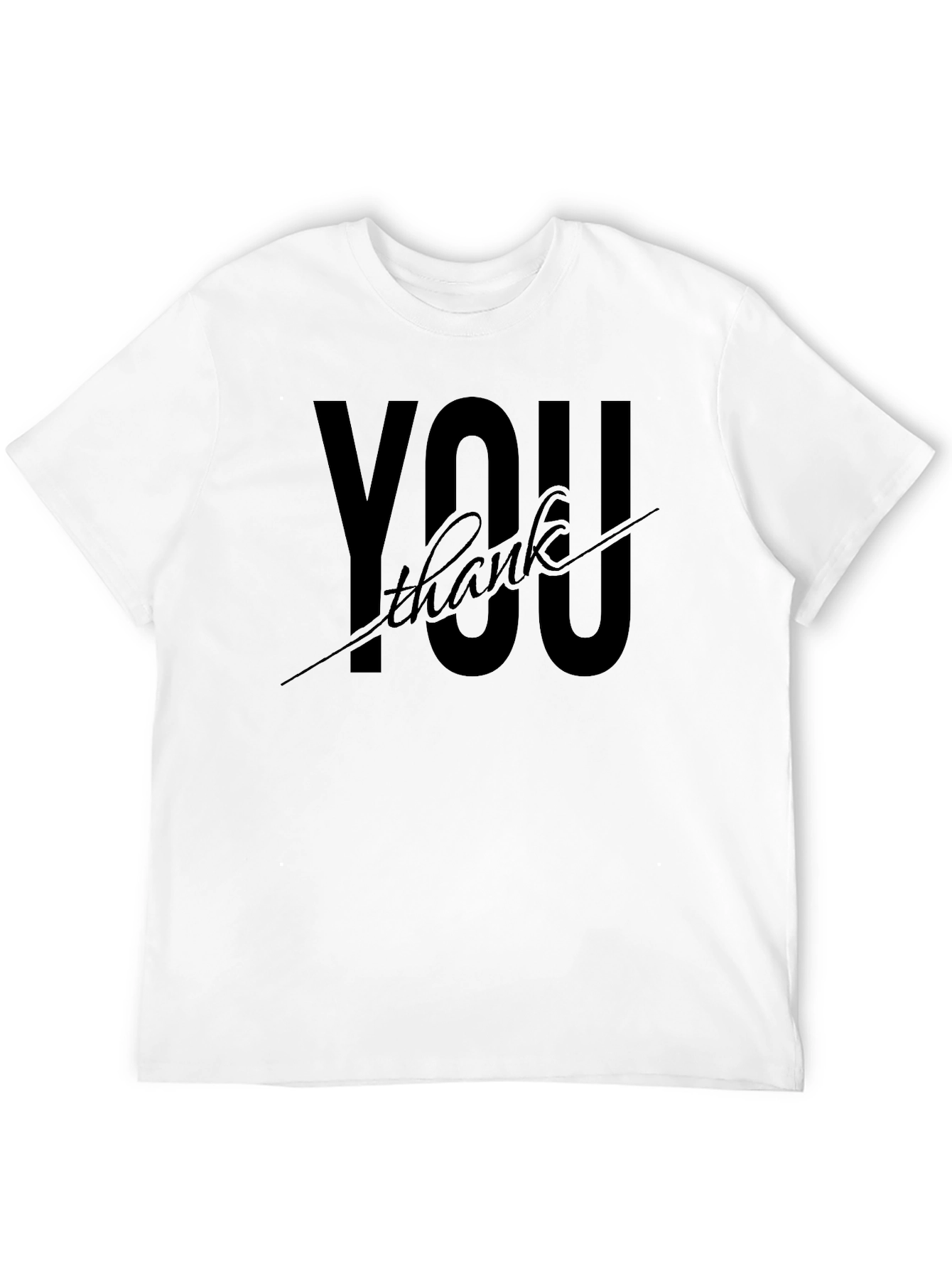 Thank You Graphic Black T-Shirt