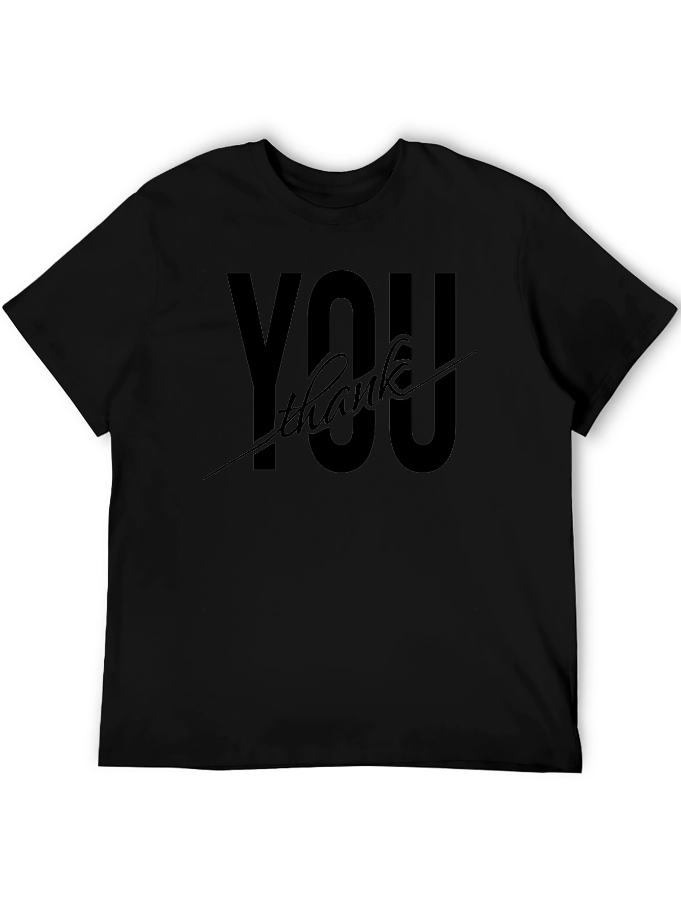 Thank You Graphic Black T-Shirt