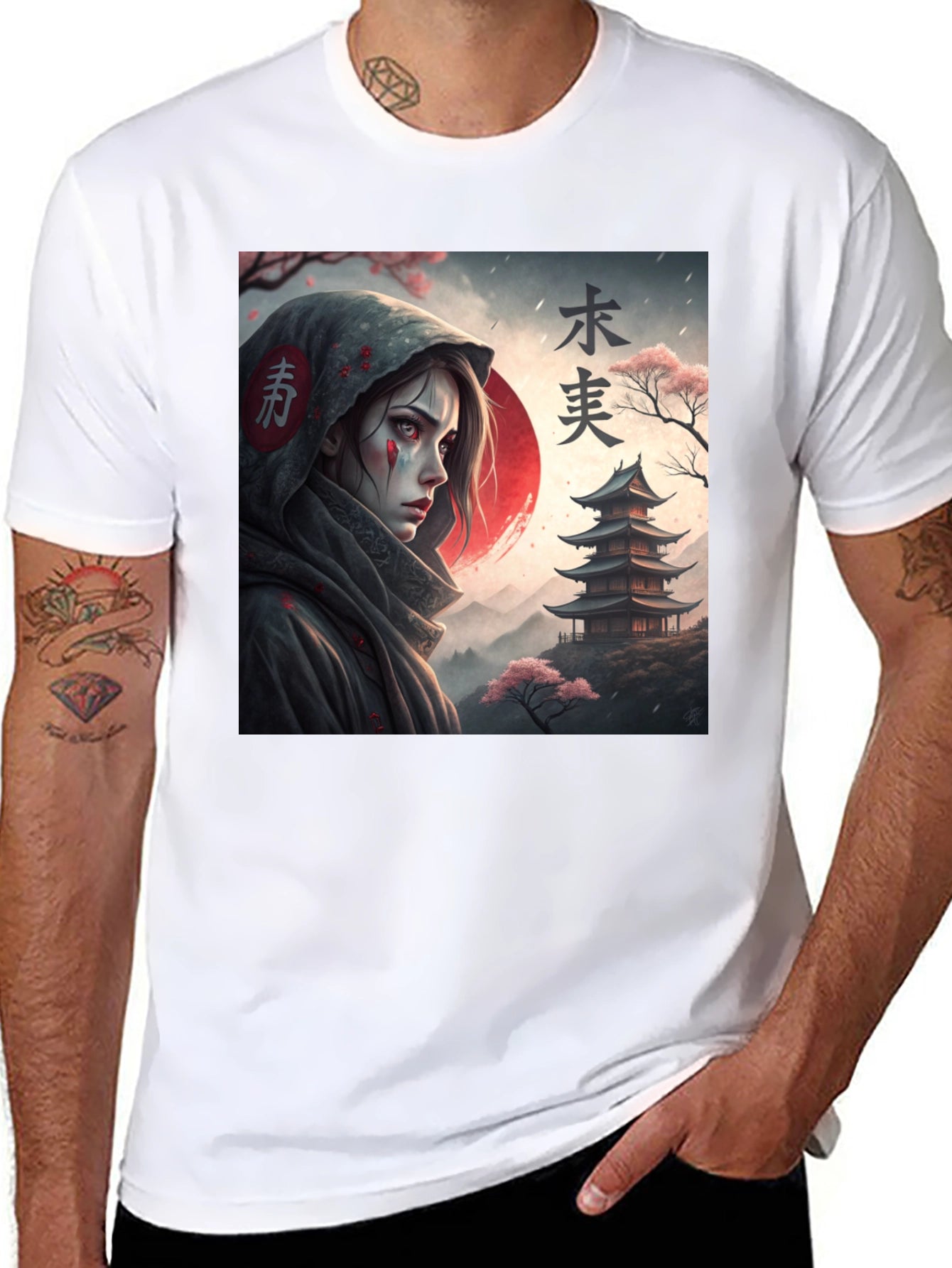 Samurai Anime T-Shirt - Dark Aesthetic Clothing