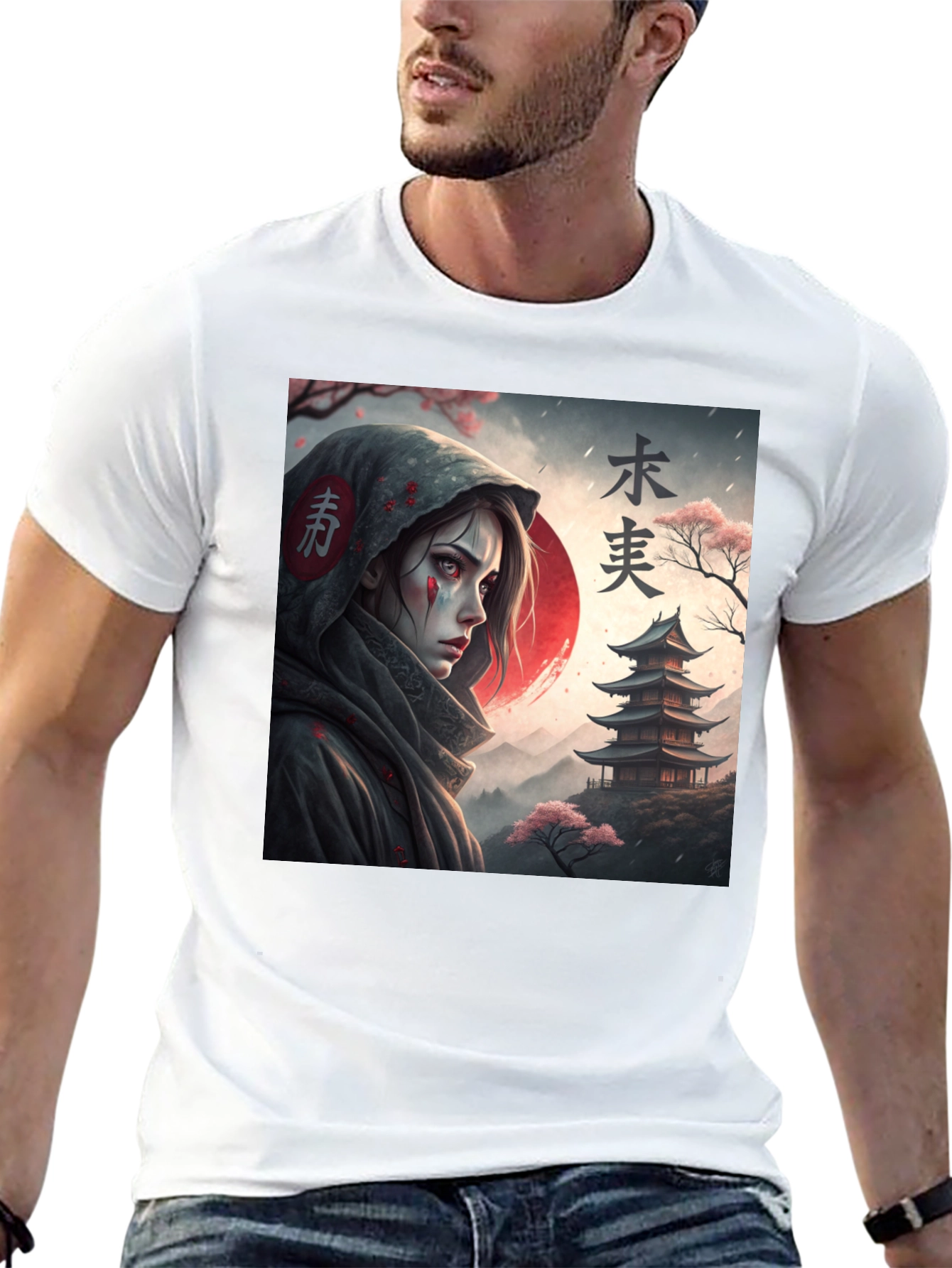 Samurai Anime T-Shirt - Dark Aesthetic Clothing