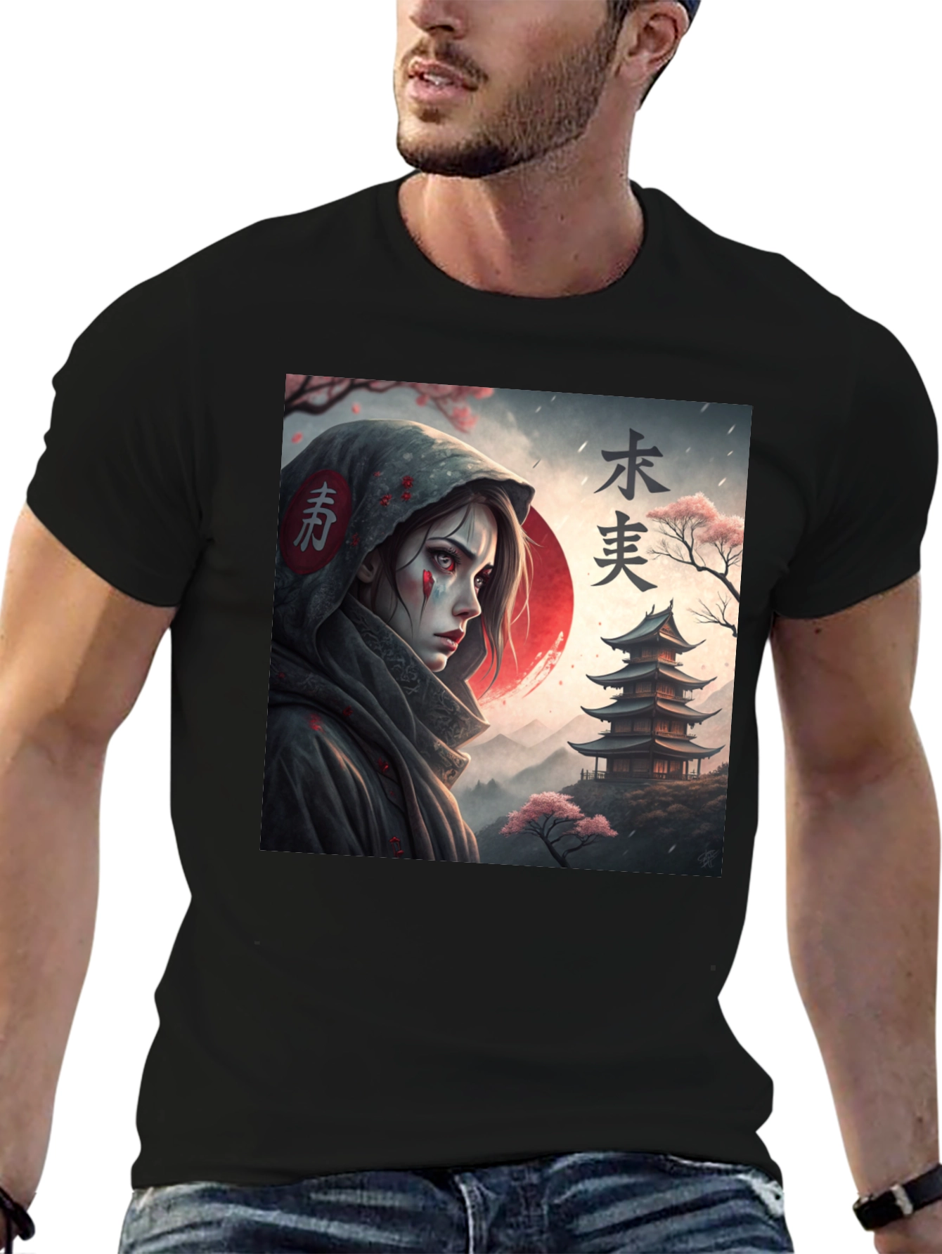 Samurai Anime T-Shirt - Dark Aesthetic Clothing