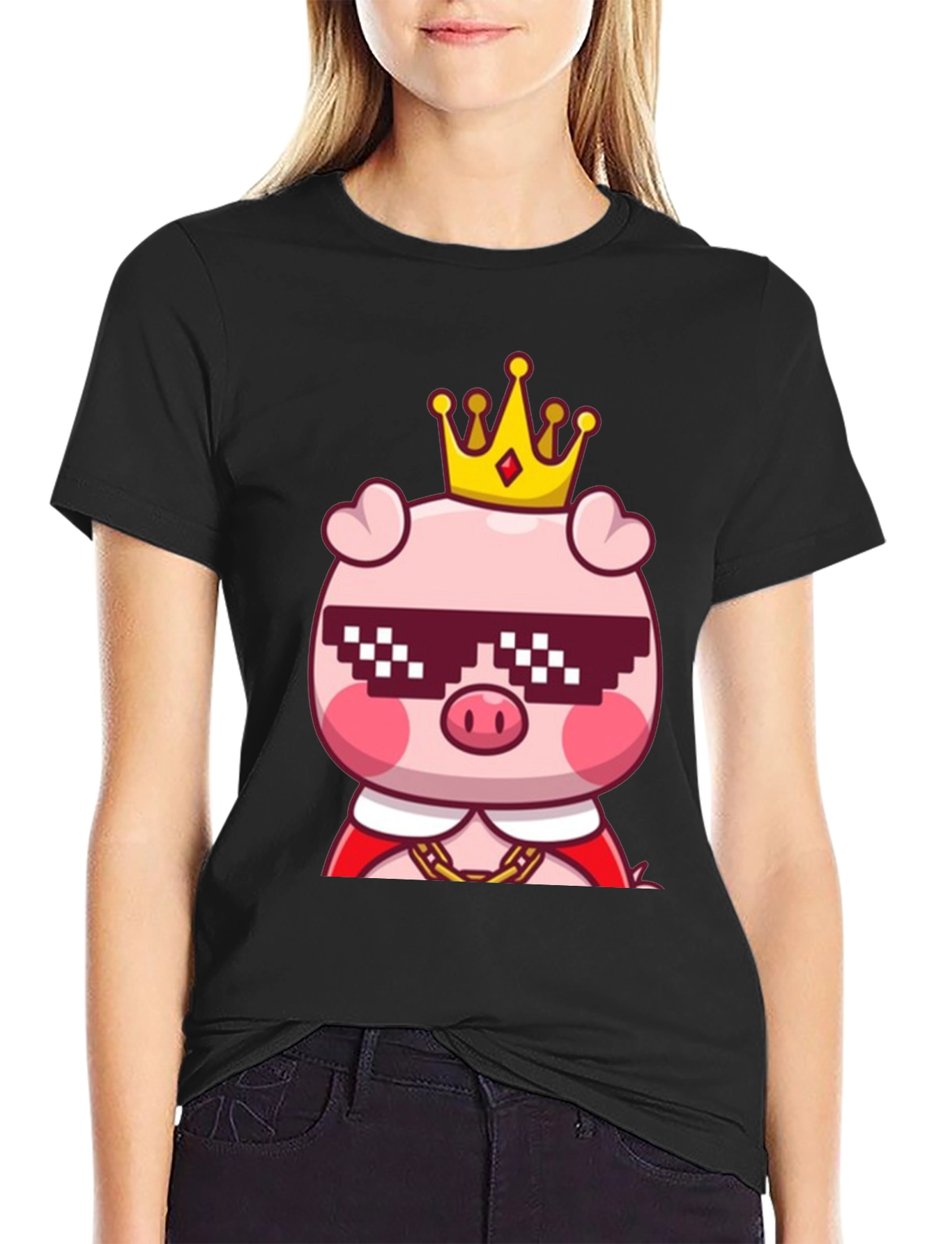 King Pig T-Shirt - Cool Cartoon Tee