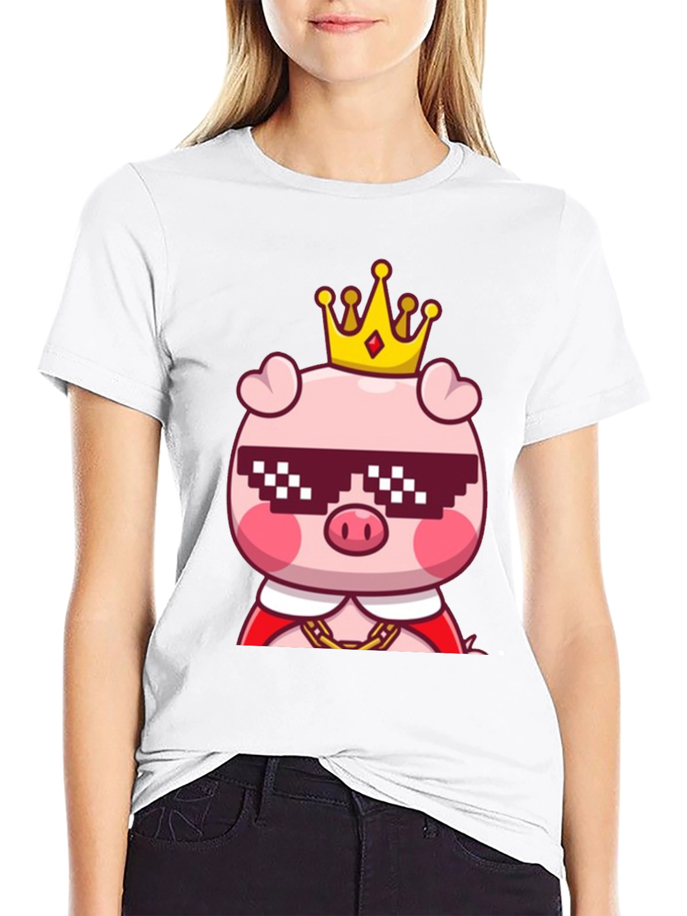 King Pig T-Shirt - Cool Cartoon Tee