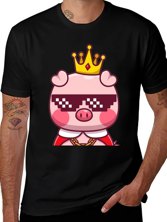 King Pig T-Shirt - Cool Cartoon Tee
