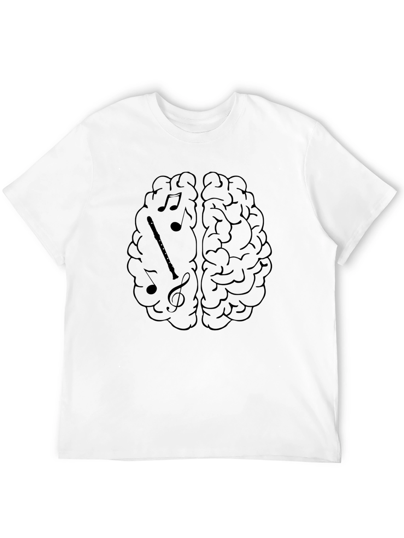 Musical Brain T-Shirt - Black Cotton Tee