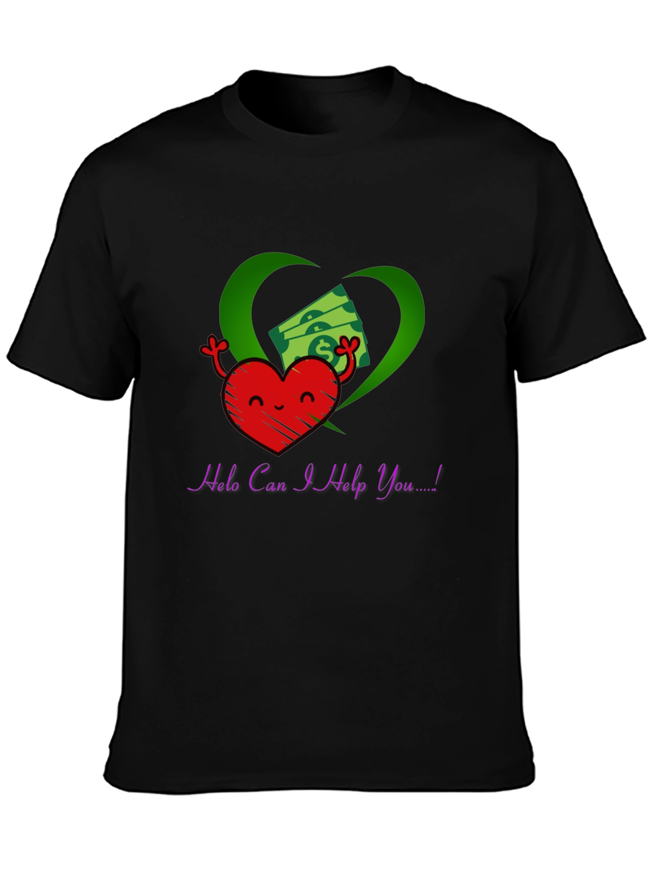 Heart and Money Graphic T-Shirt