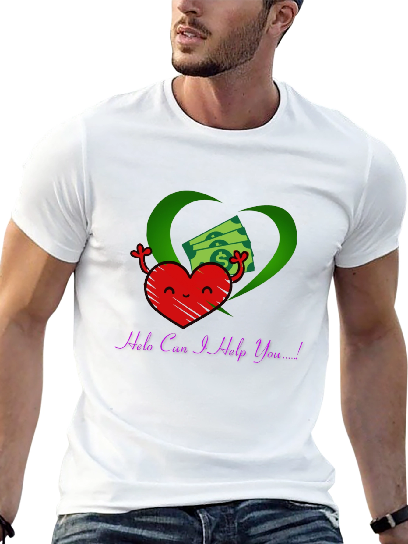Heart and Money Graphic T-Shirt