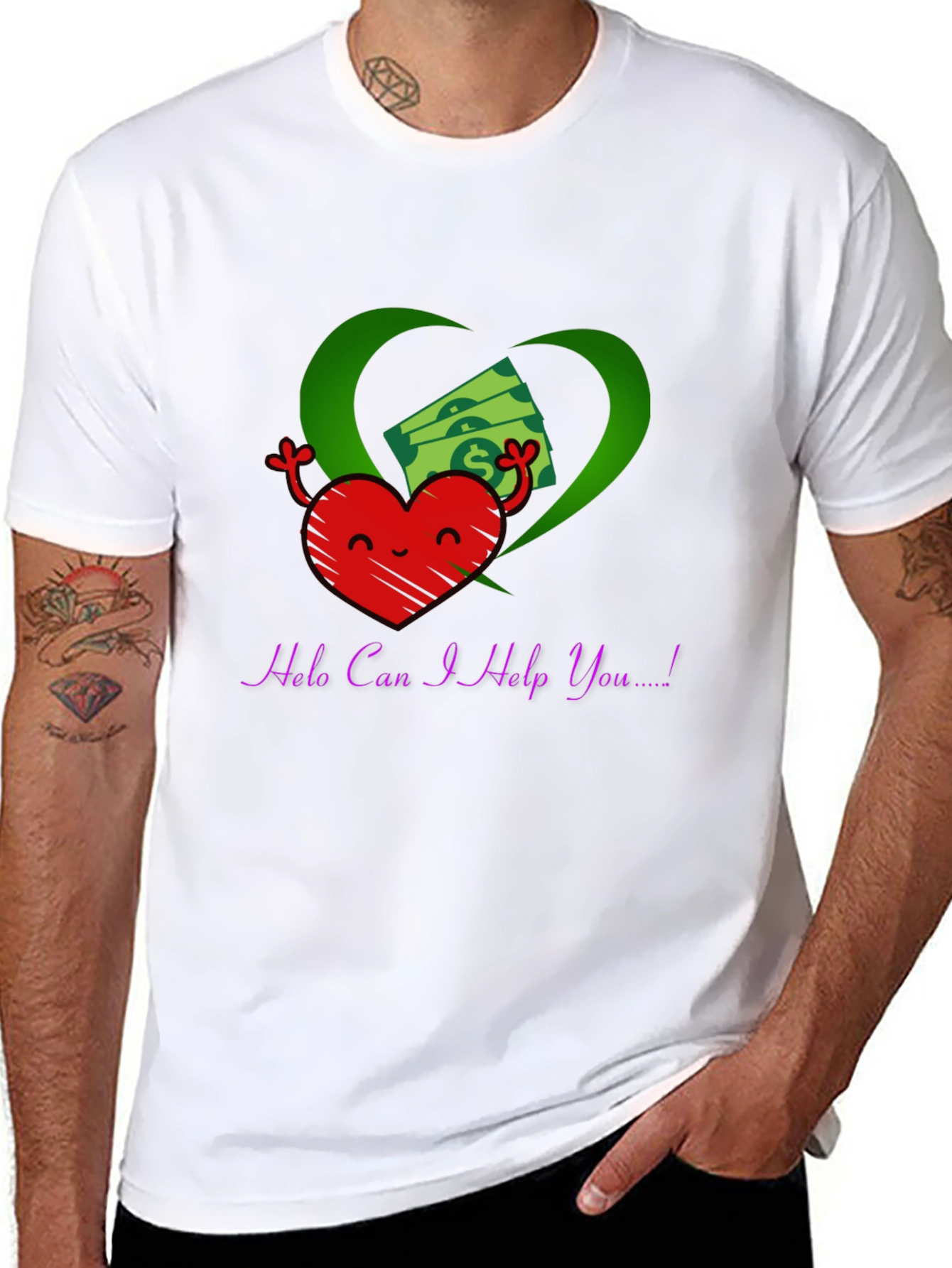 Heart and Money Graphic T-Shirt