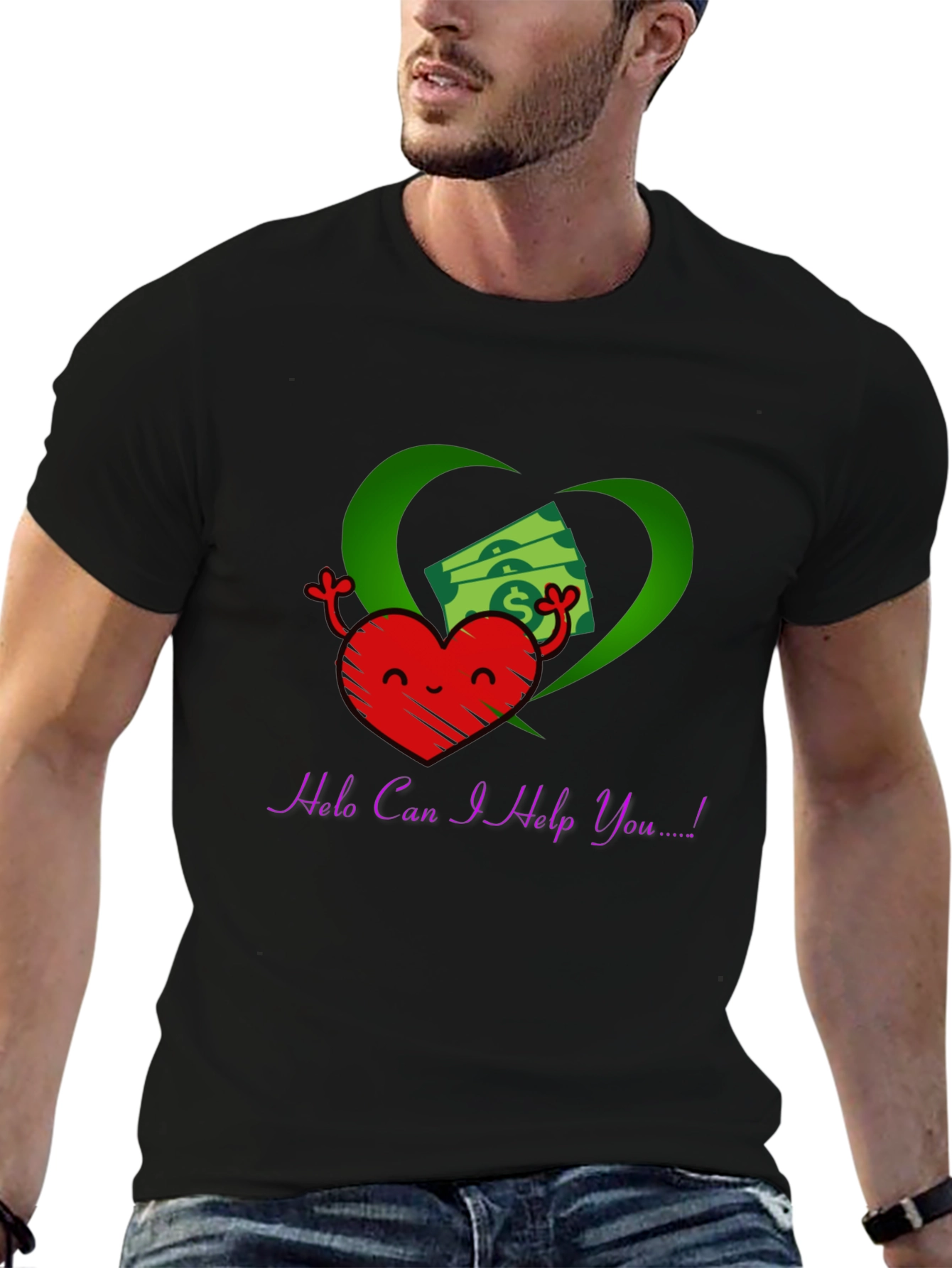 Heart and Money Graphic T-Shirt
