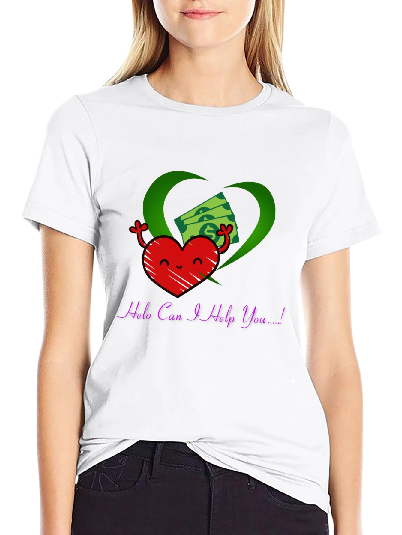 Heart and Money Graphic T-Shirt