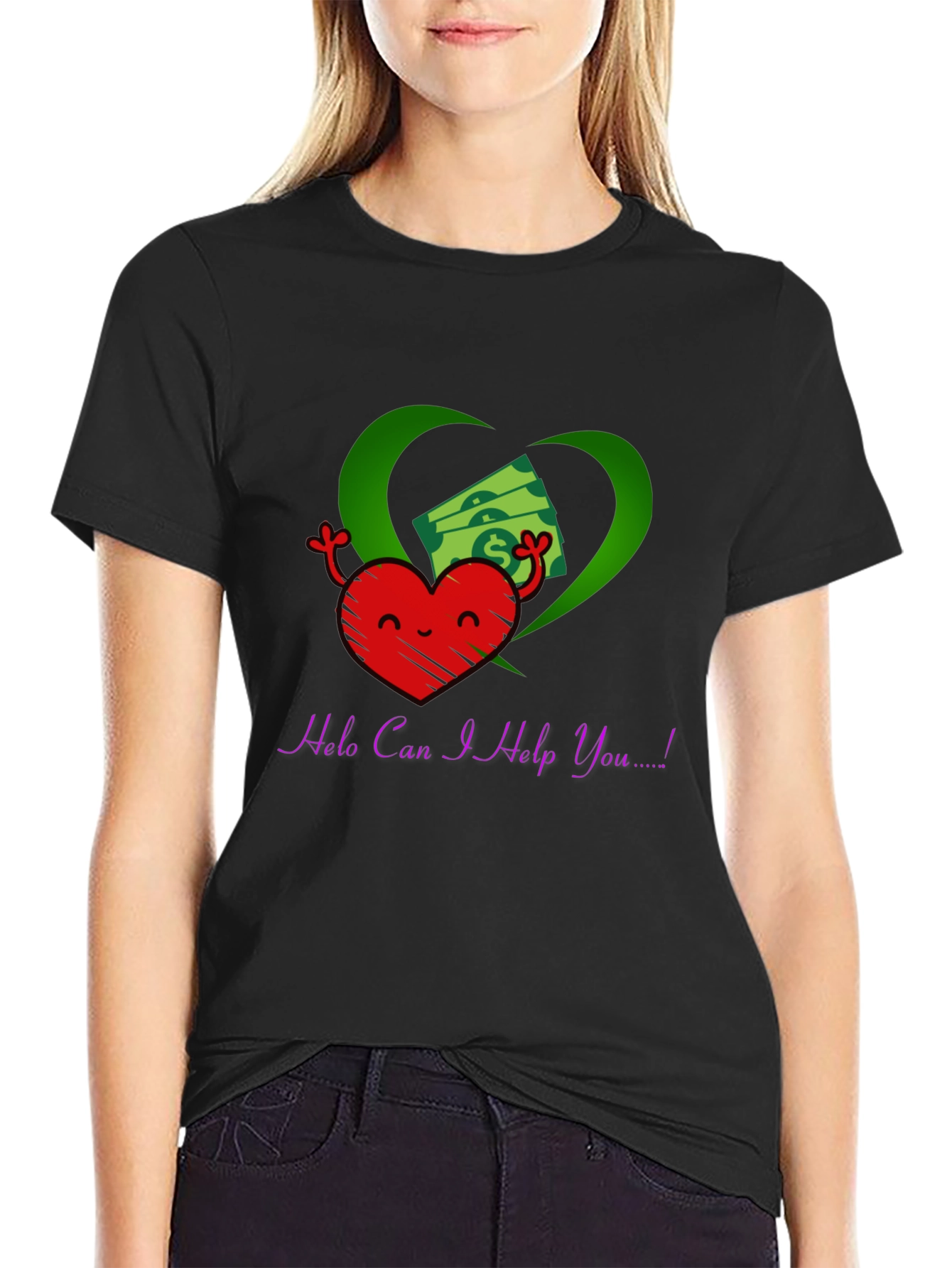 Heart and Money Graphic T-Shirt