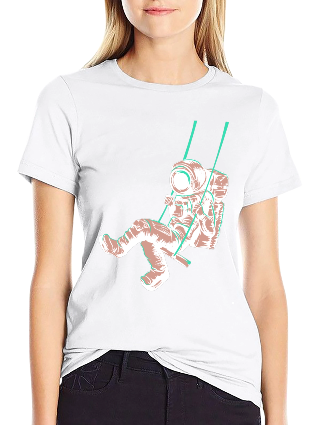 Astronaut Swing T-Shirt - Unique Graphic Tee