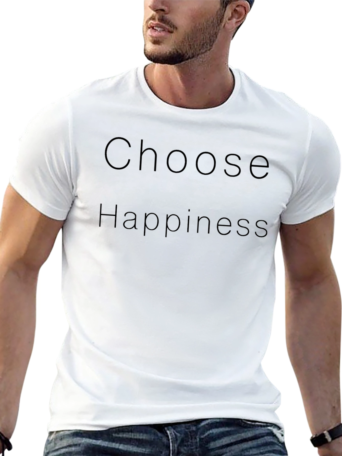 Choose Happiness T-Shirt - Black Mens