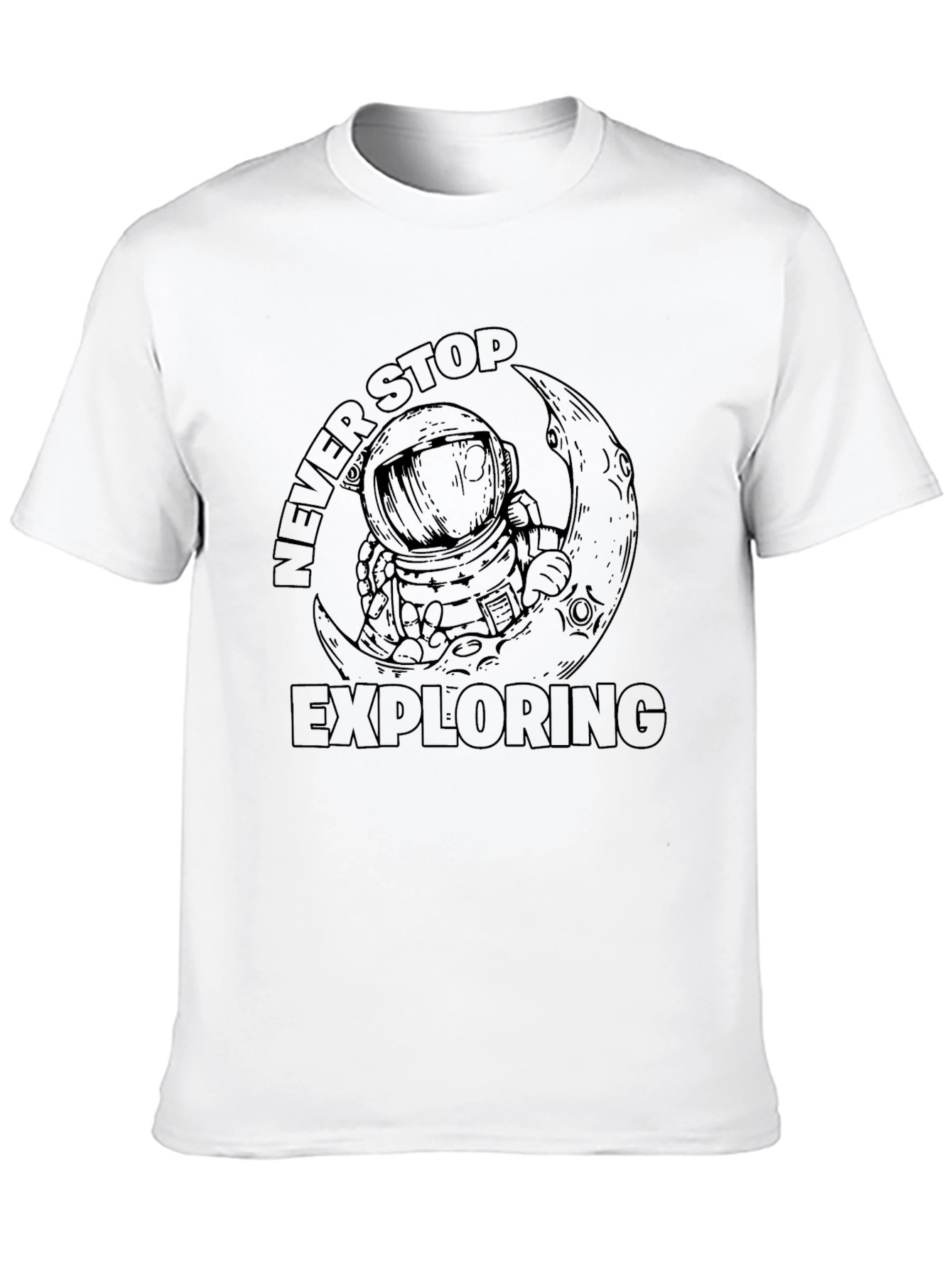 Never Stop Exploring Astronaut Graphic T-Shirt