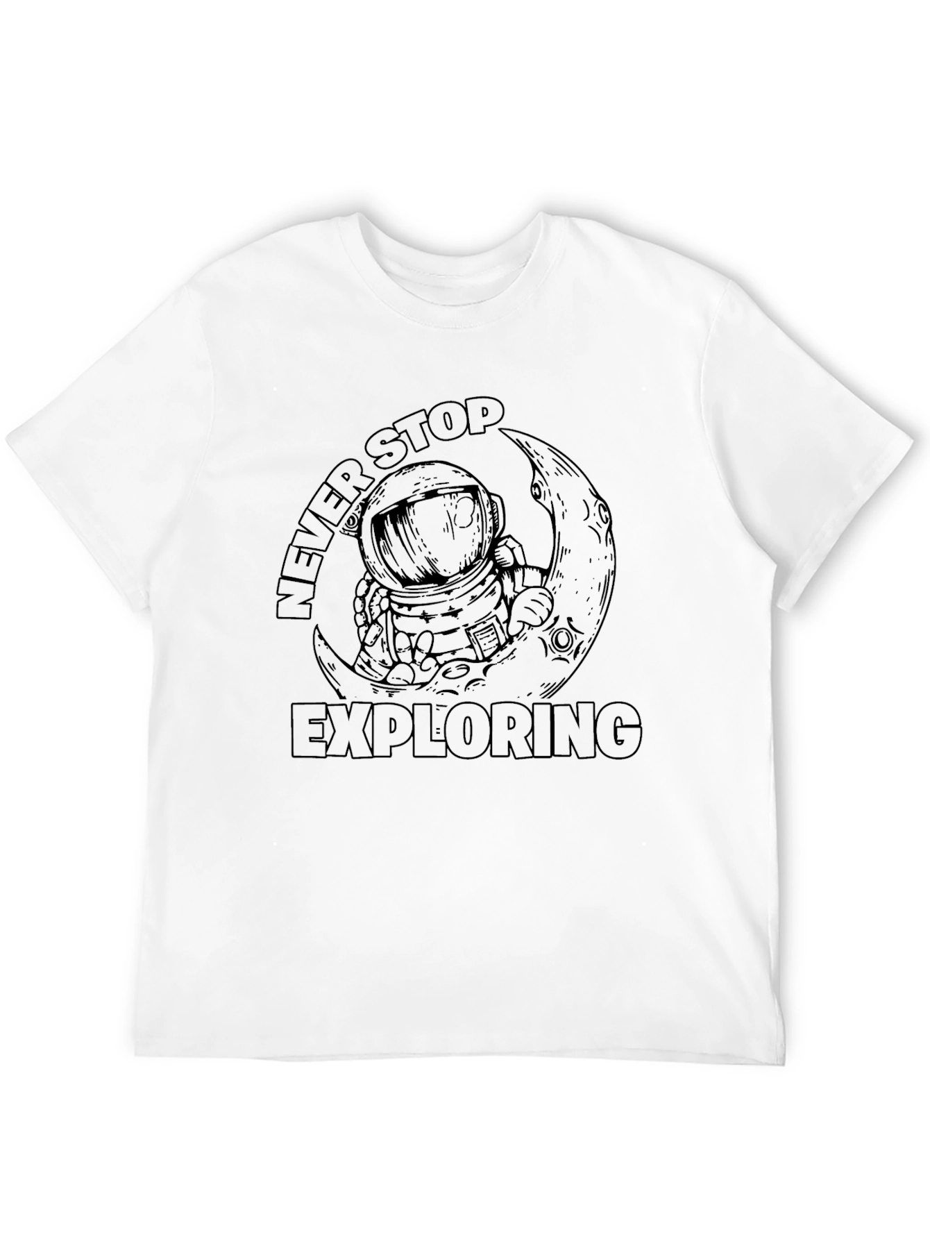 Never Stop Exploring Astronaut Graphic T-Shirt