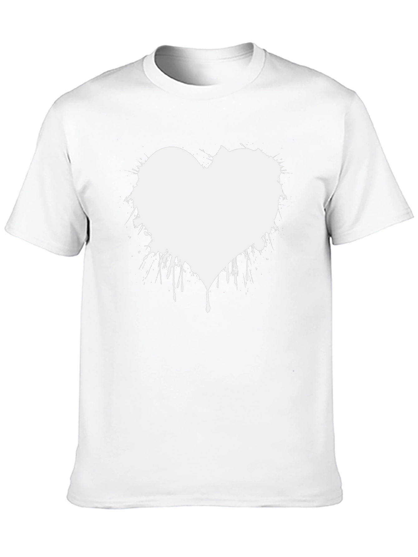 Abstract Heart Graphic Tee - Modern Black T-Shirt