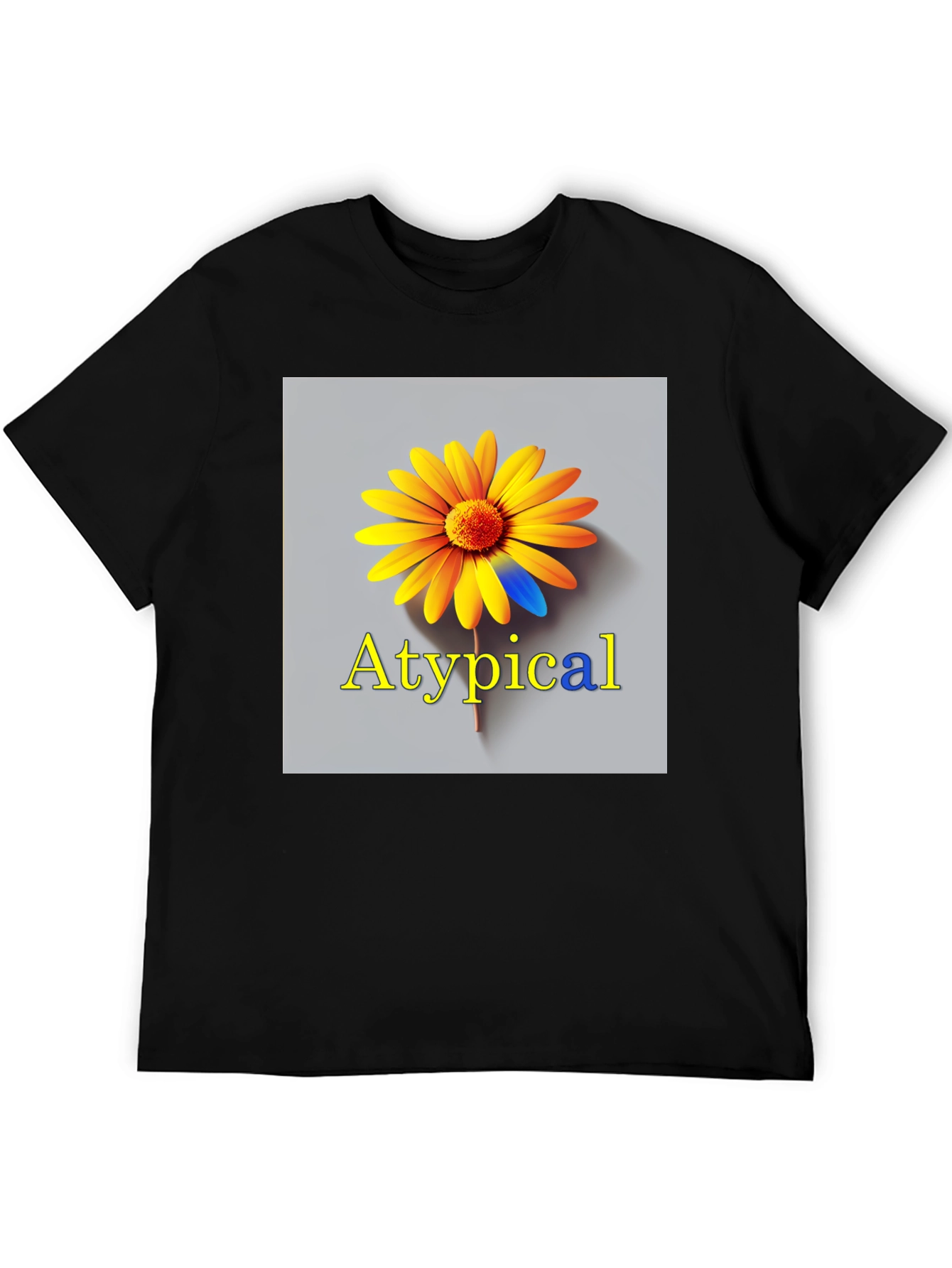 Atypical Graphic T-Shirt - Unique Flower Design