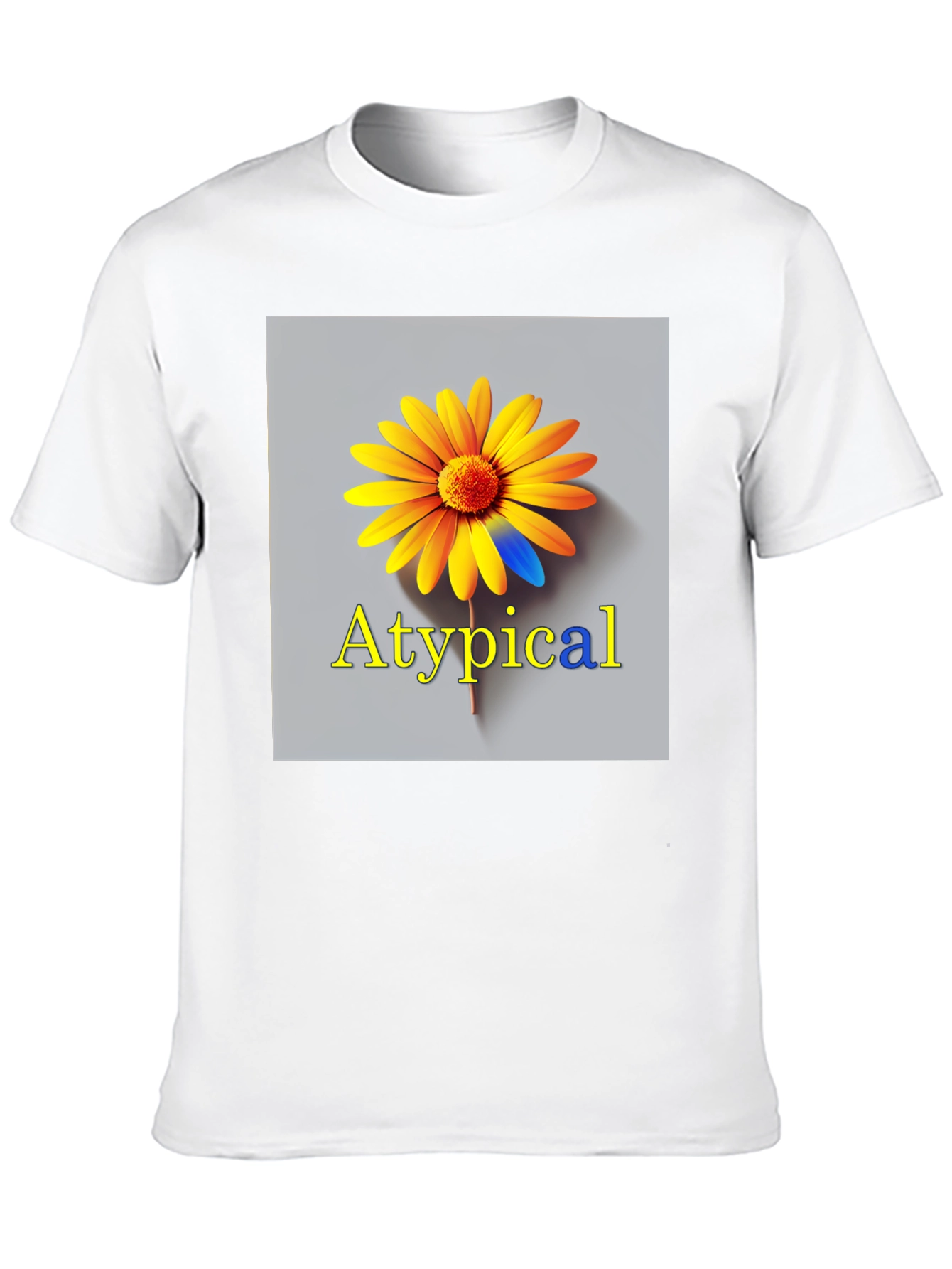 Atypical Graphic T-Shirt - Unique Flower Design
