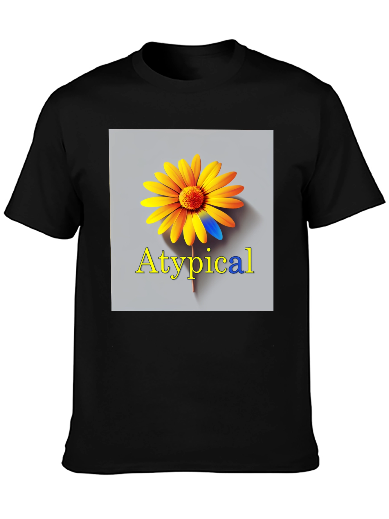 Atypical Graphic T-Shirt - Unique Flower Design