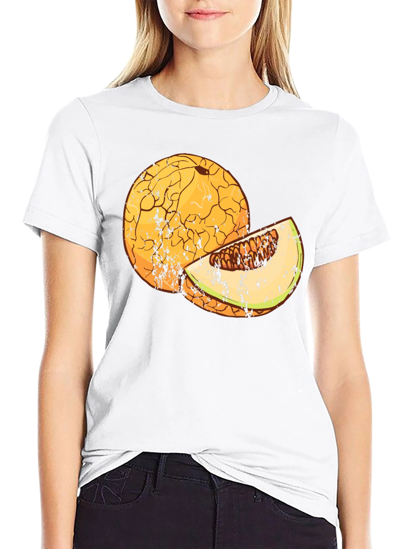 Melon Graphic Black T-Shirt