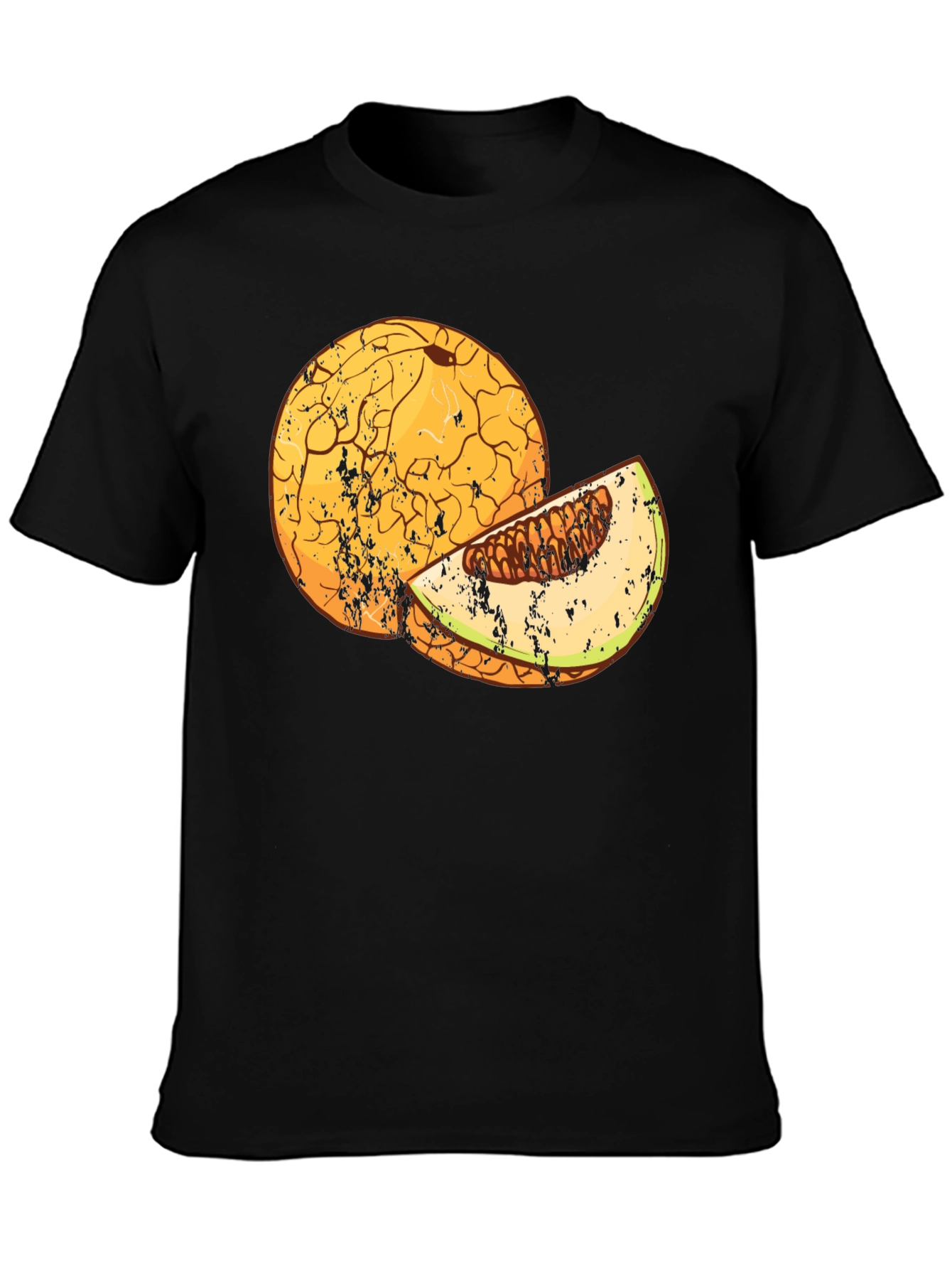 Melon Graphic Black T-Shirt