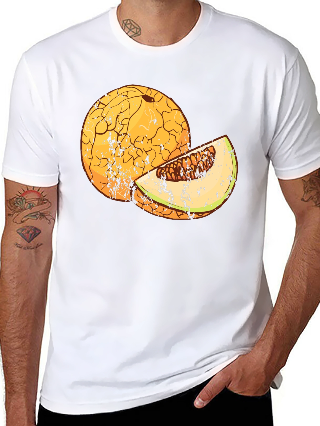 Melon Graphic Black T-Shirt