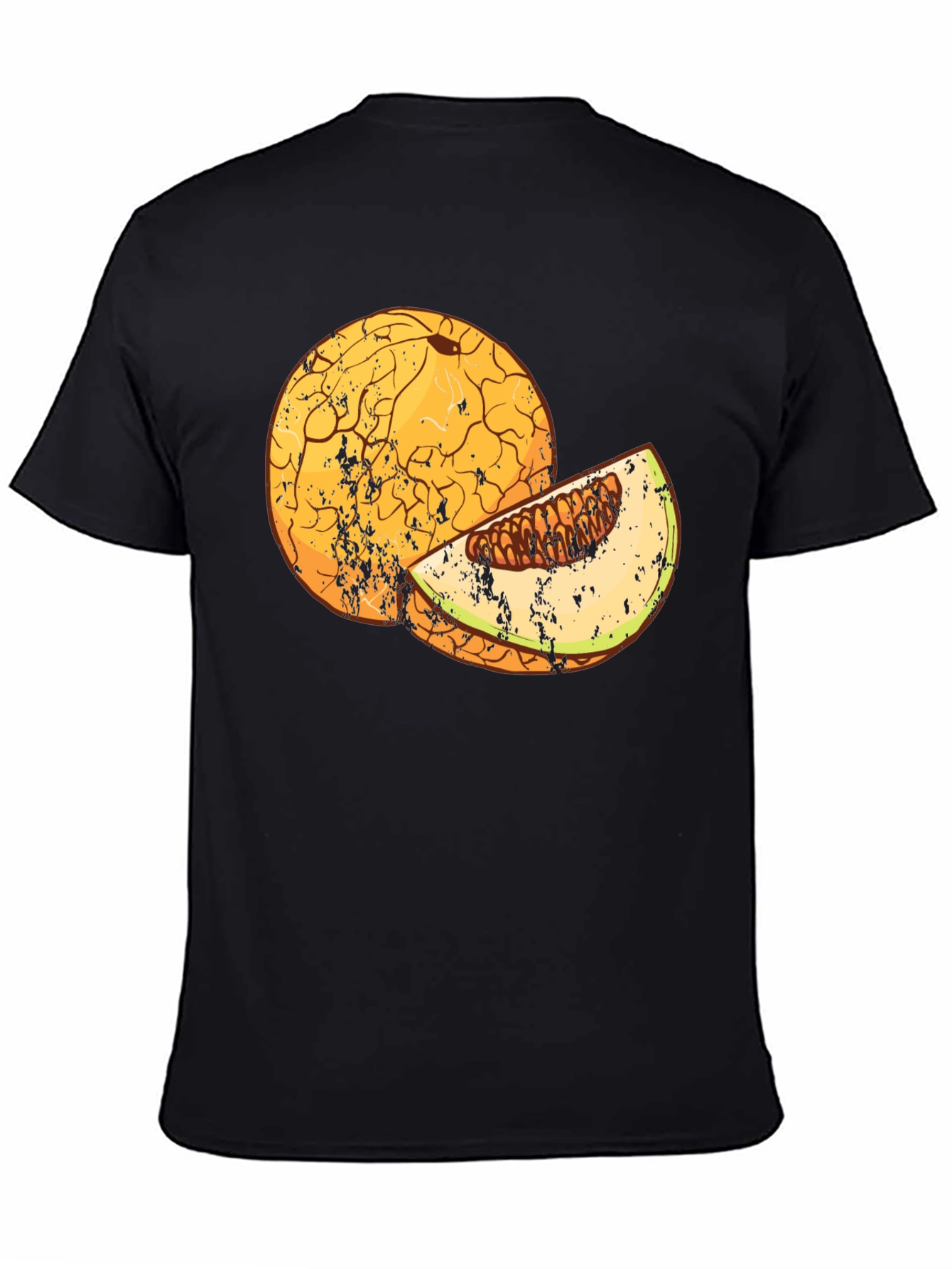 Melon Graphic Black T-Shirt