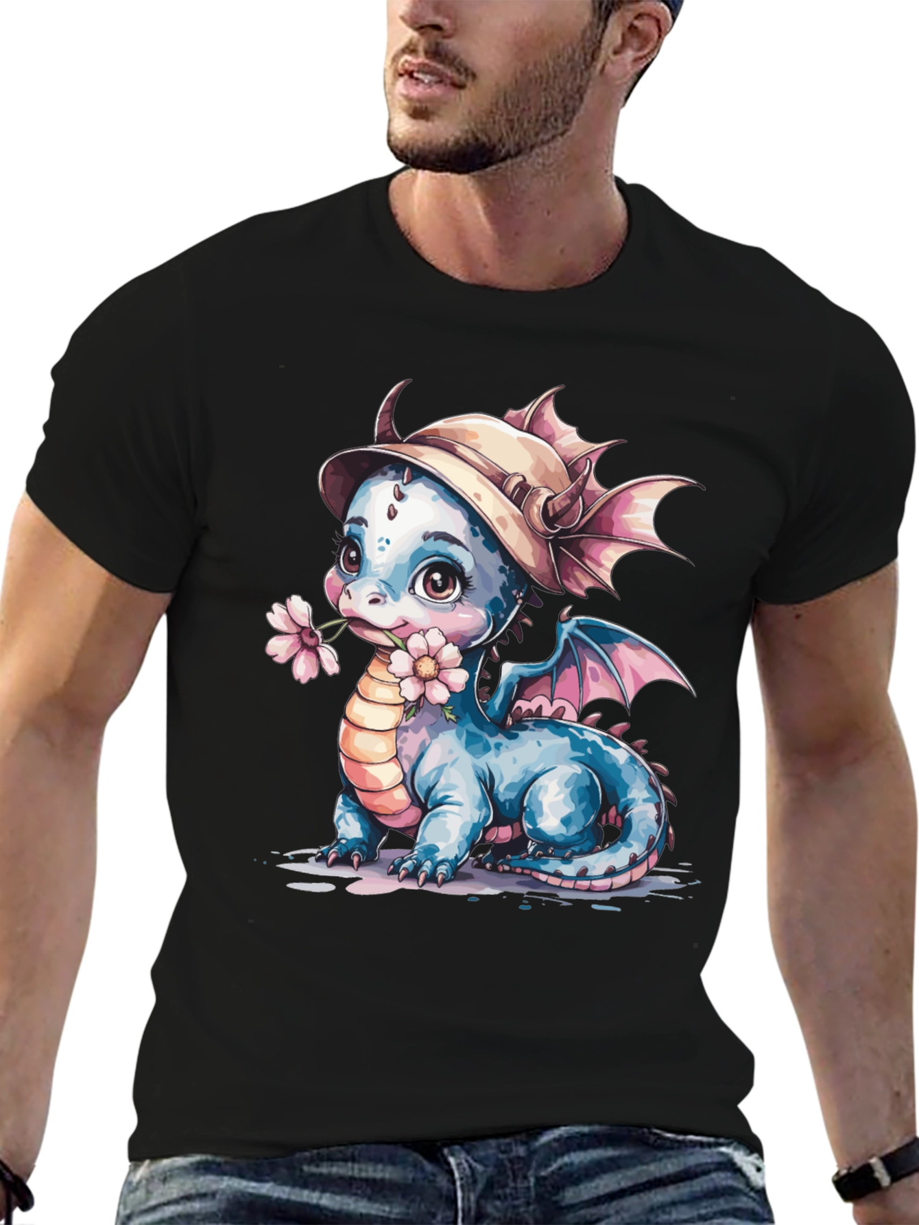 Cute Dragon with Flower T-Shirt
