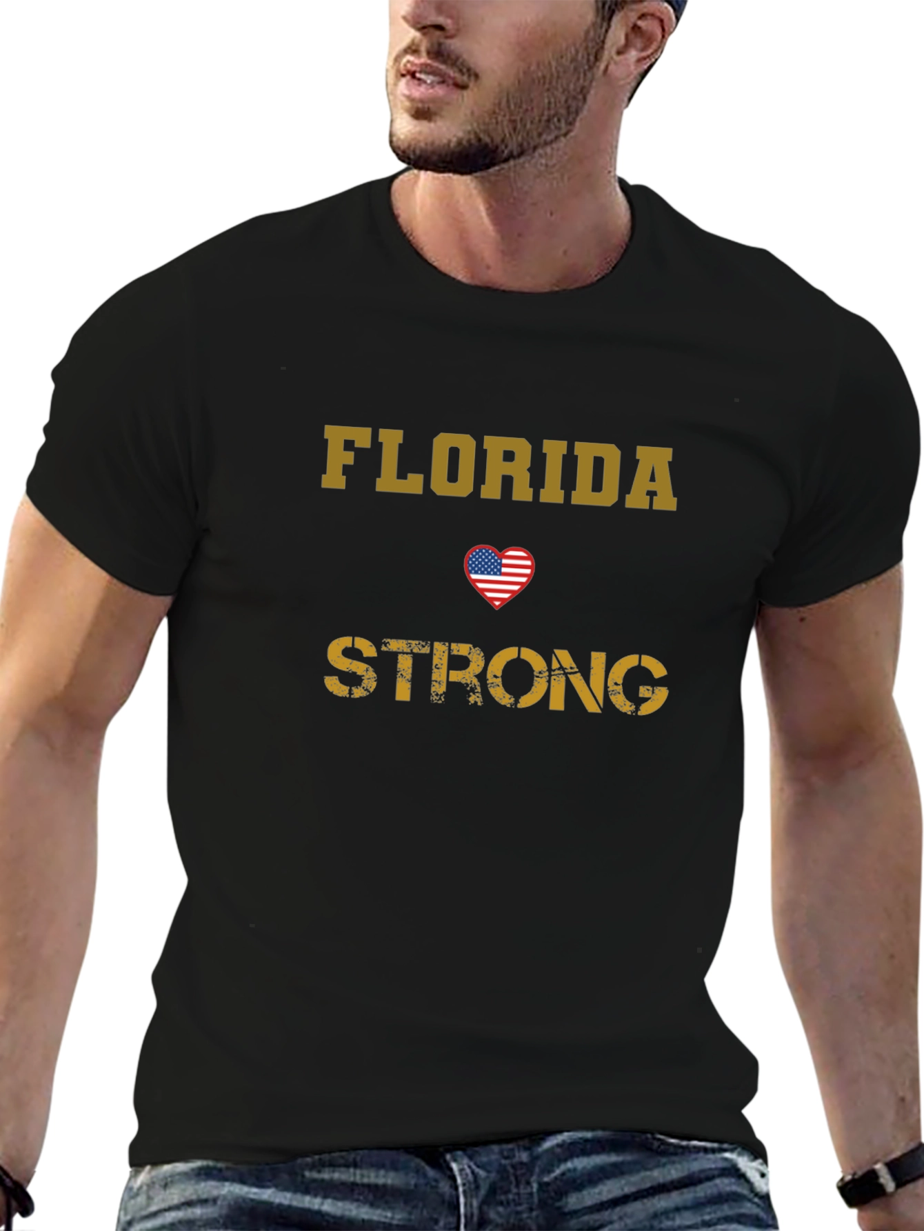 Florida Strong T-Shirt - Patriotic USA Heart