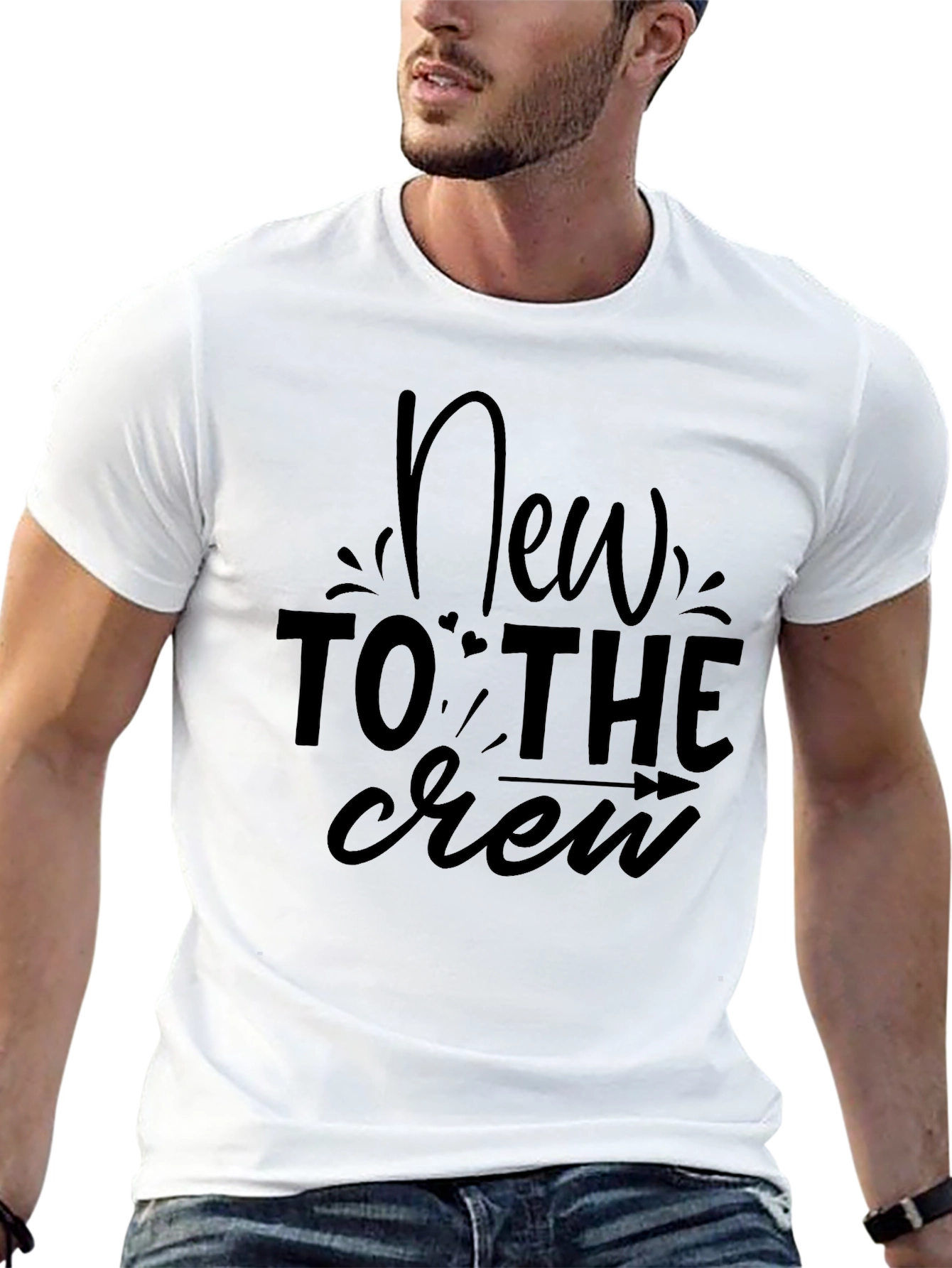 New To The Crew Black Graphic Tee