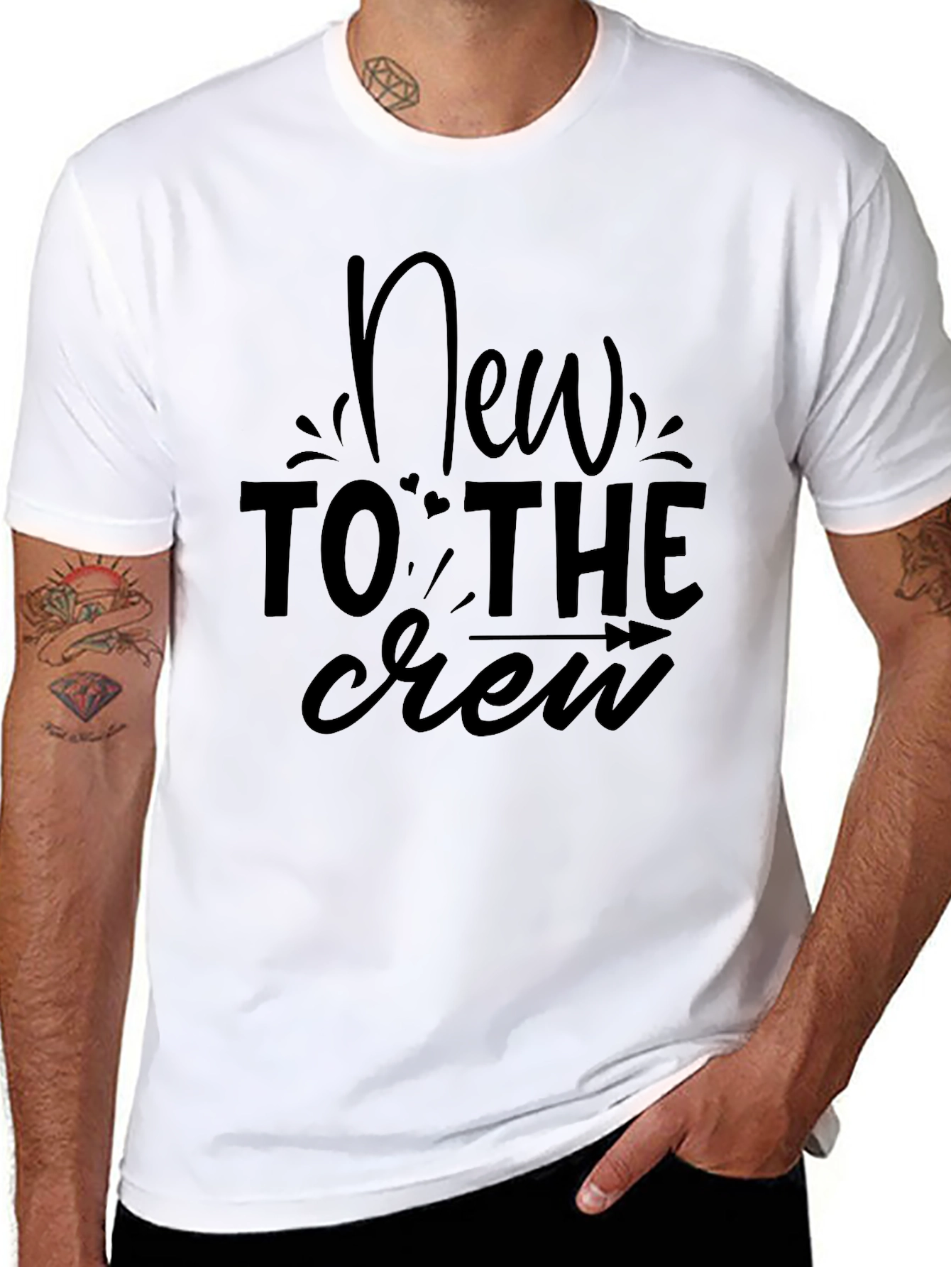 New To The Crew Black Graphic Tee
