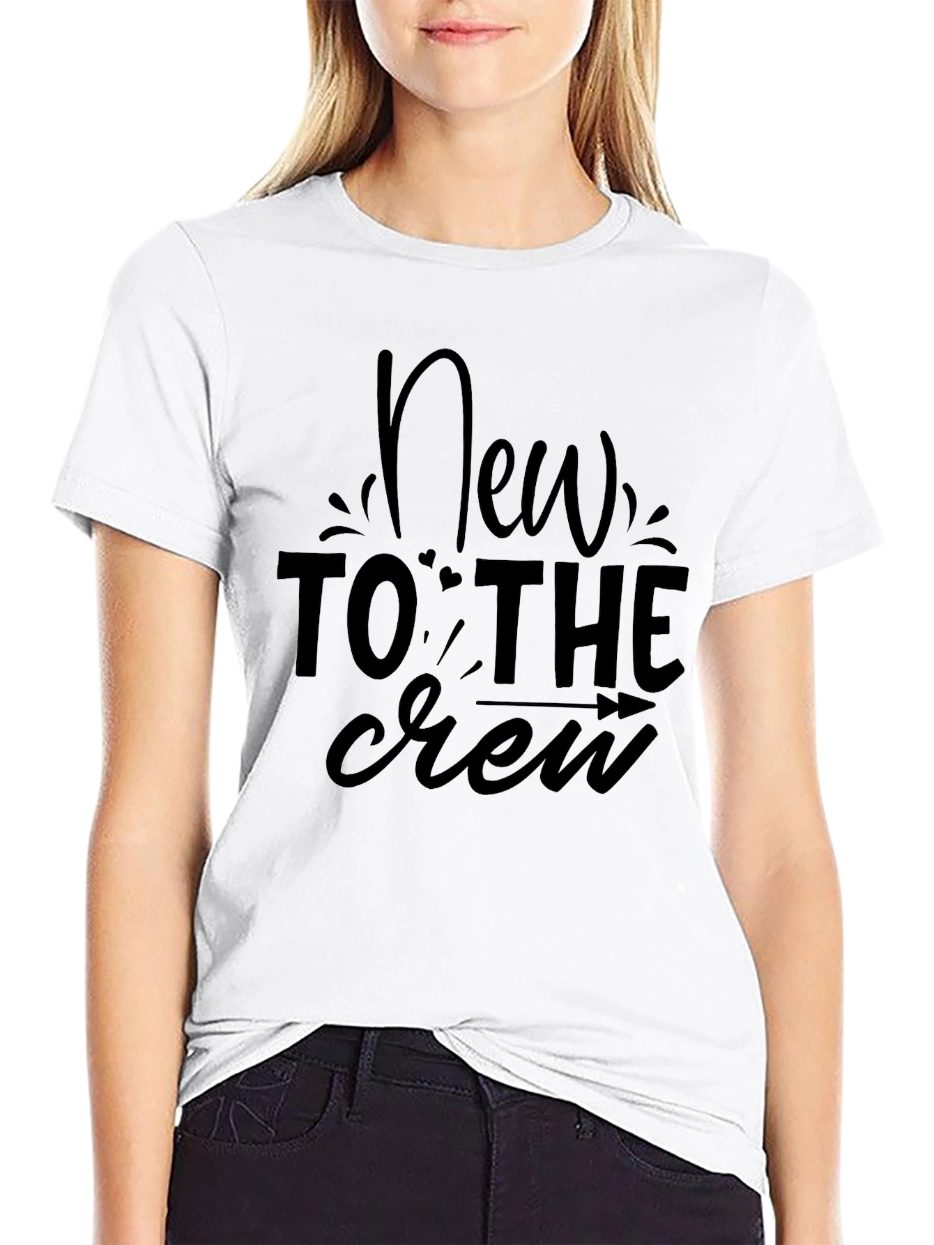 New To The Crew Black Graphic Tee