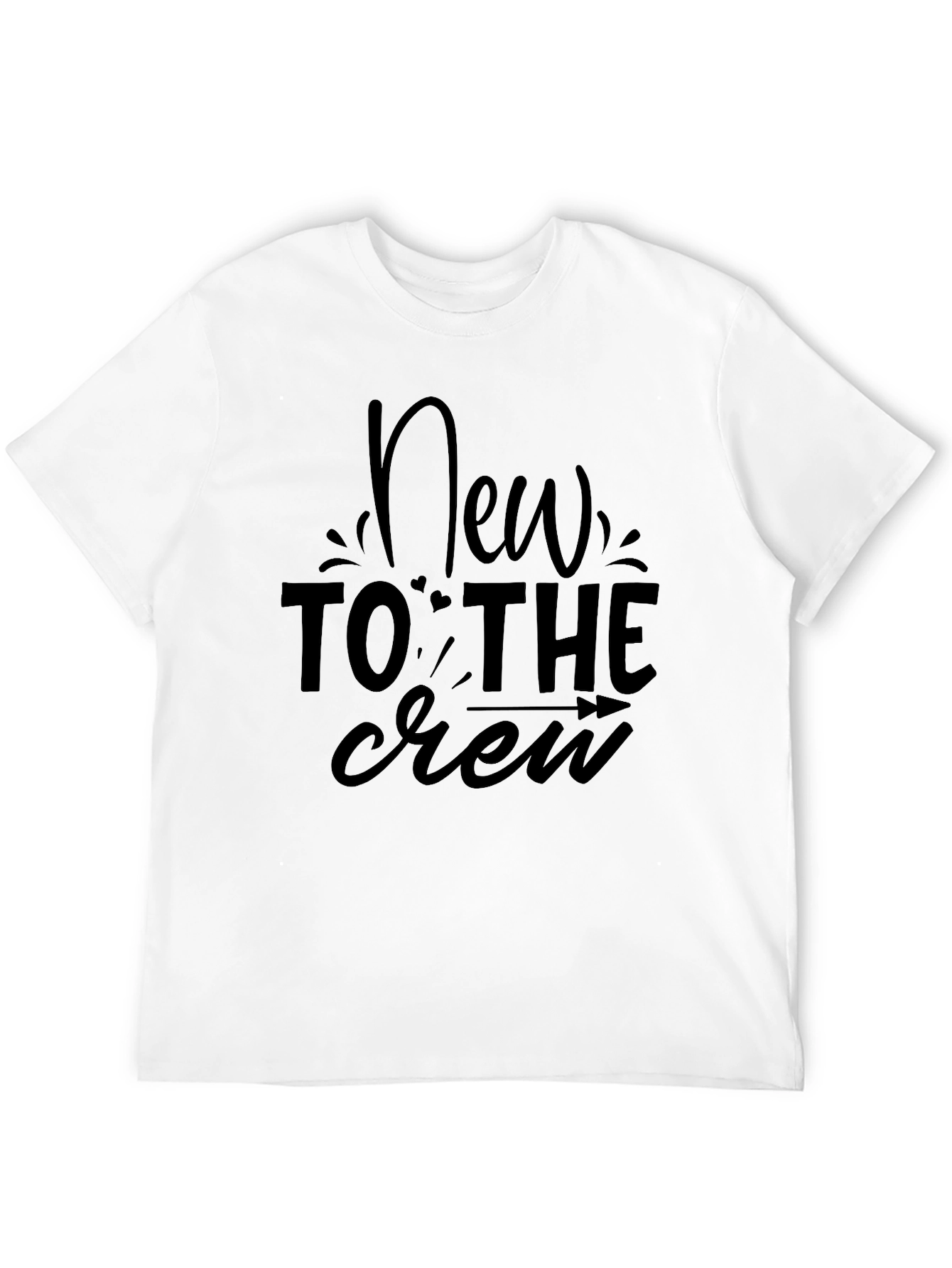 New To The Crew Black Graphic Tee
