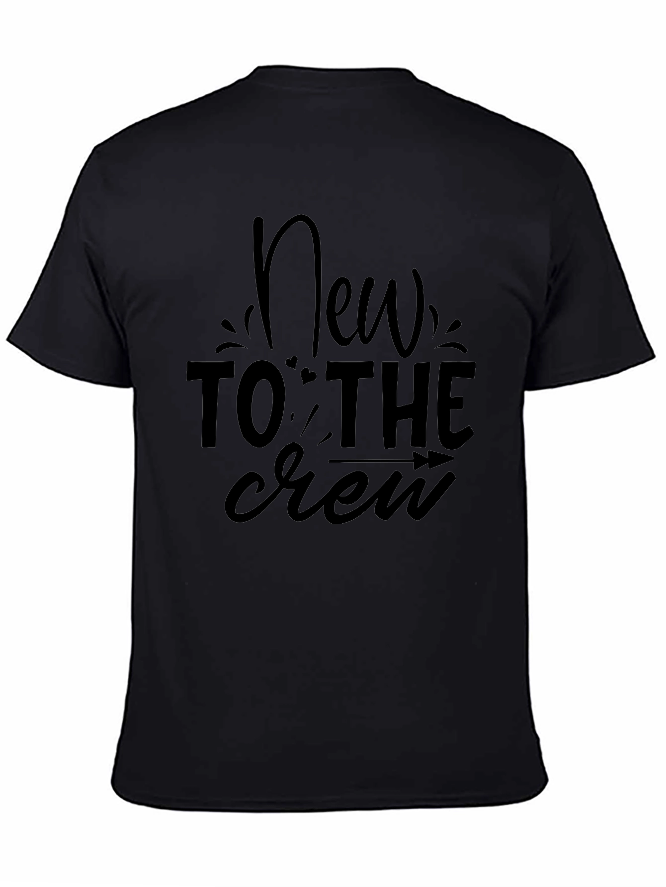 New To The Crew Black Graphic Tee