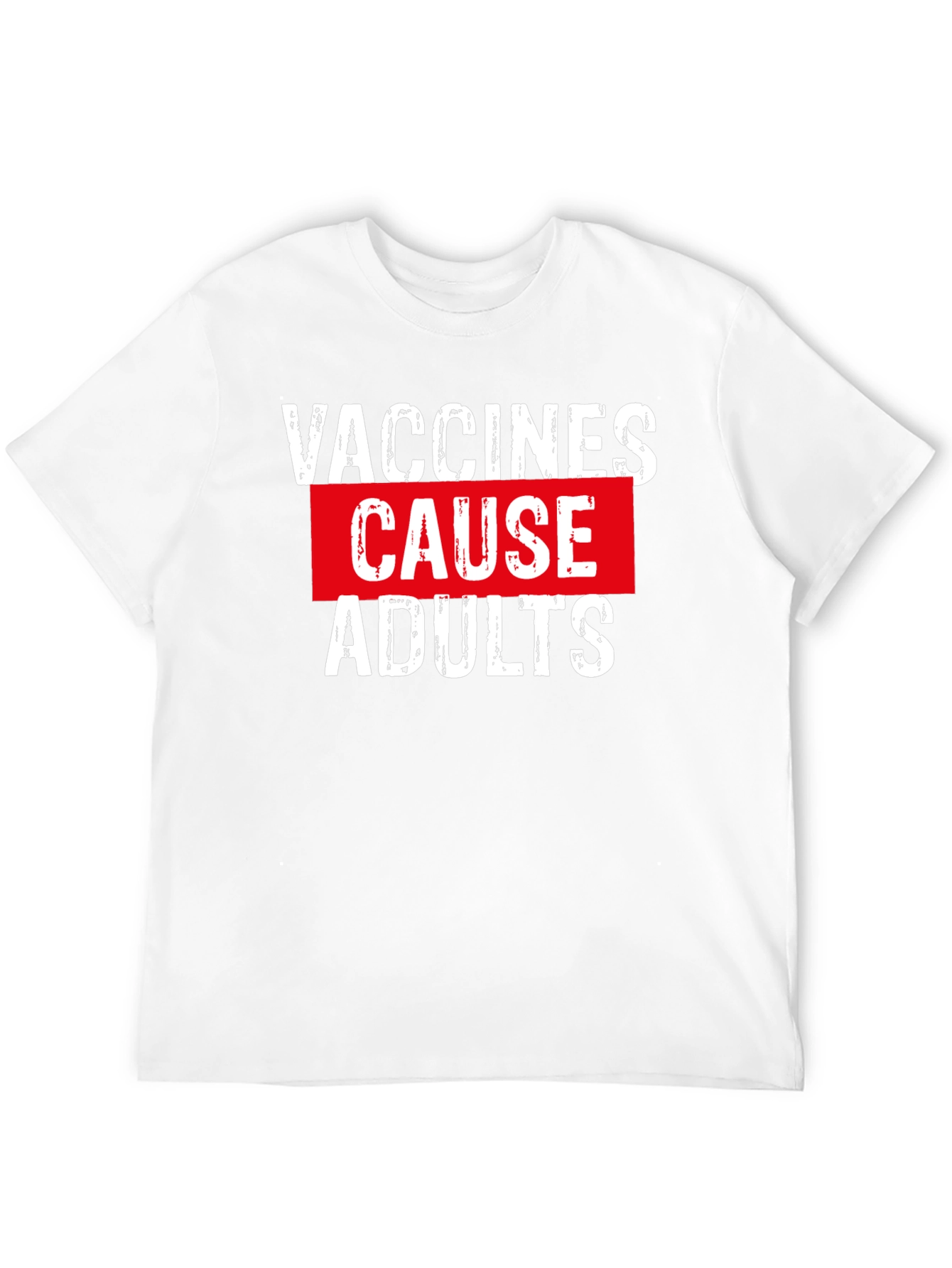 Vaccines Cause Adults Graphic Tee - Black