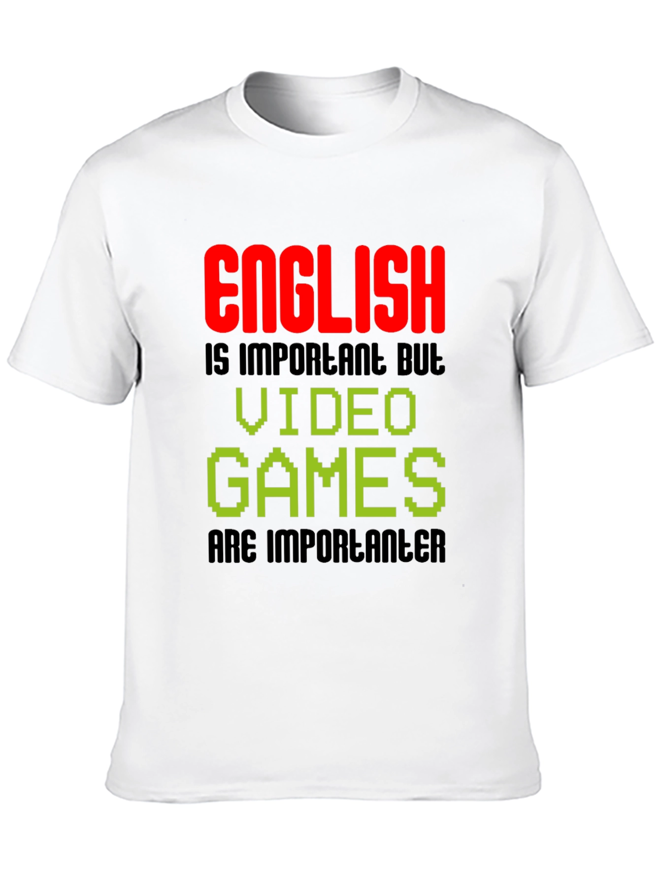 English vs. Video Games Graphic T-Shirt