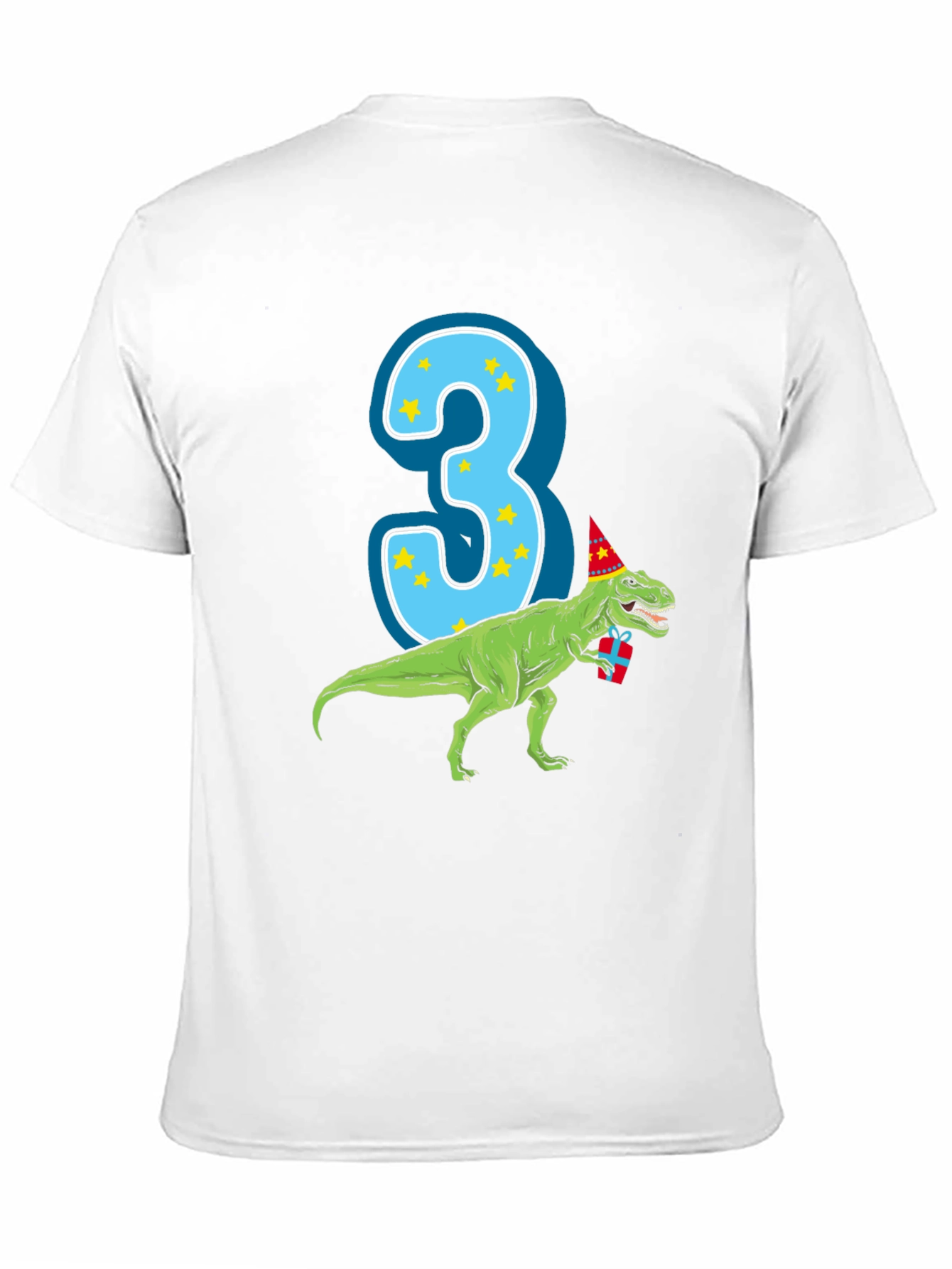 Dino Birthday Boy T-Shirt - Number 3 Dinosaur Tee