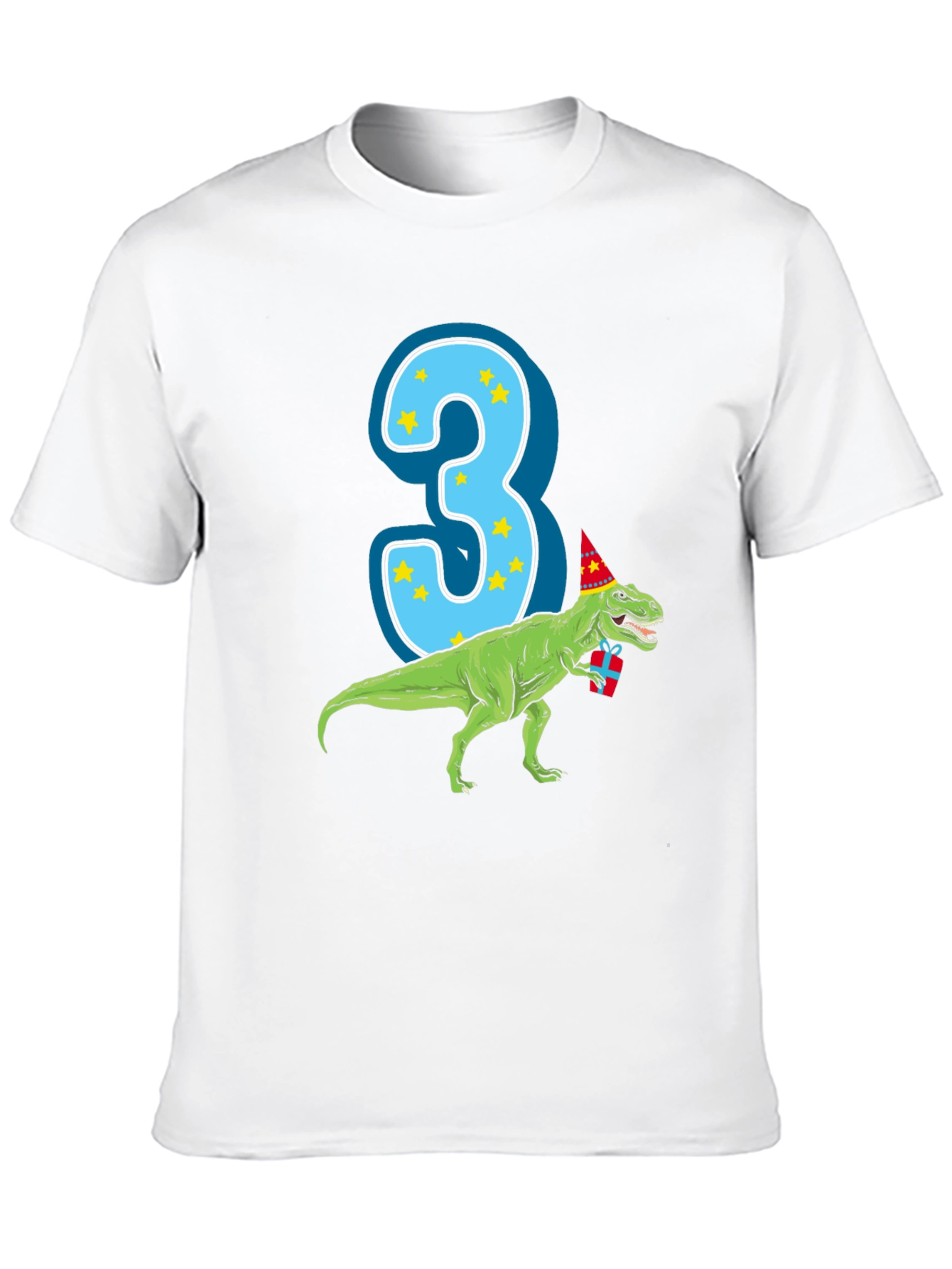 Dino Birthday Boy T-Shirt - Number 3 Dinosaur Tee