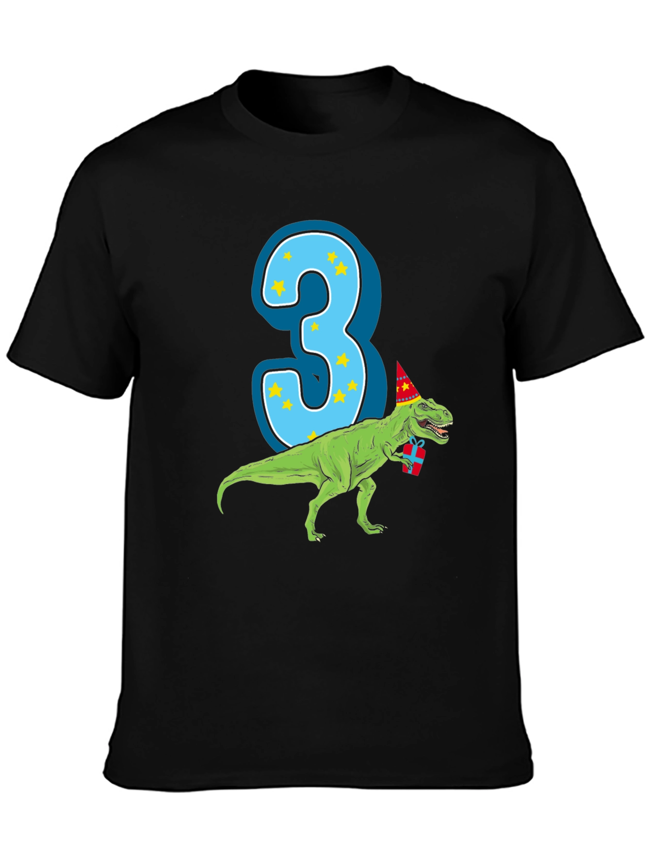 Dino Birthday Boy T-Shirt - Number 3 Dinosaur Tee
