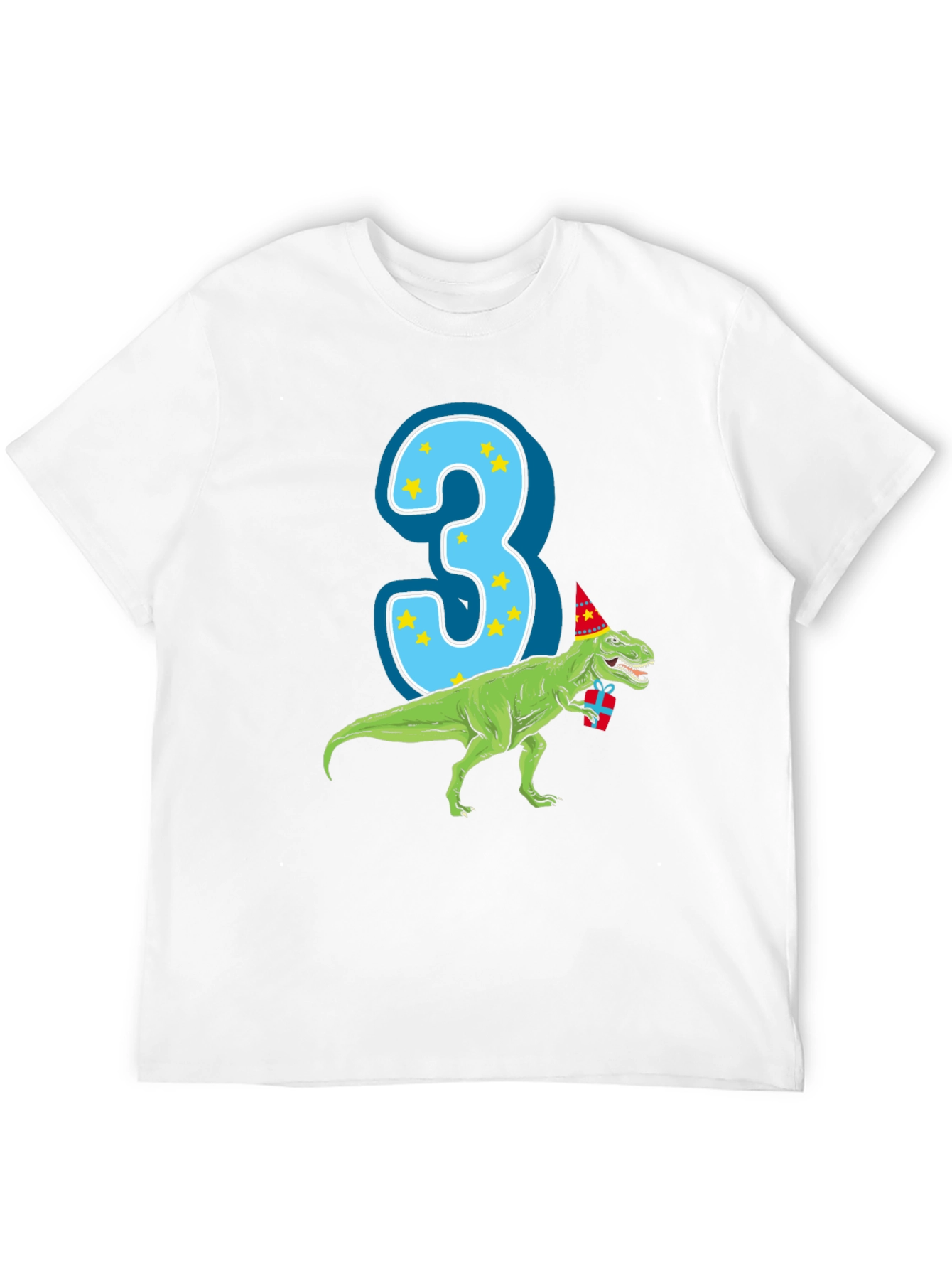 Dino Birthday Boy T-Shirt - Number 3 Dinosaur Tee