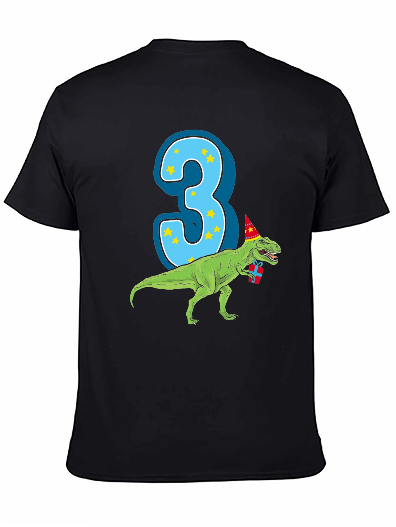 Dino Birthday Boy T-Shirt - Number 3 Dinosaur Tee