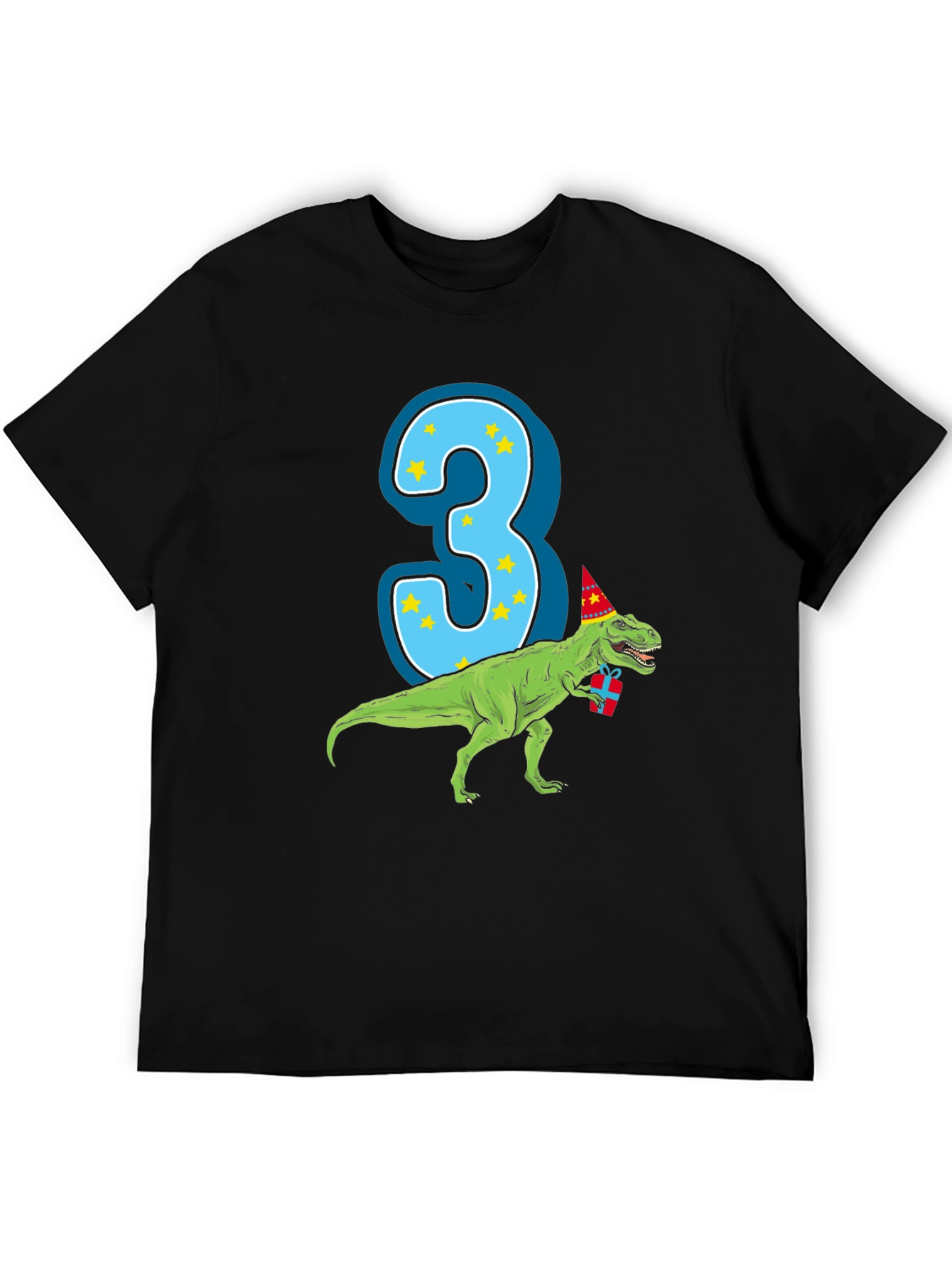 Dino Birthday Boy T-Shirt - Number 3 Dinosaur Tee