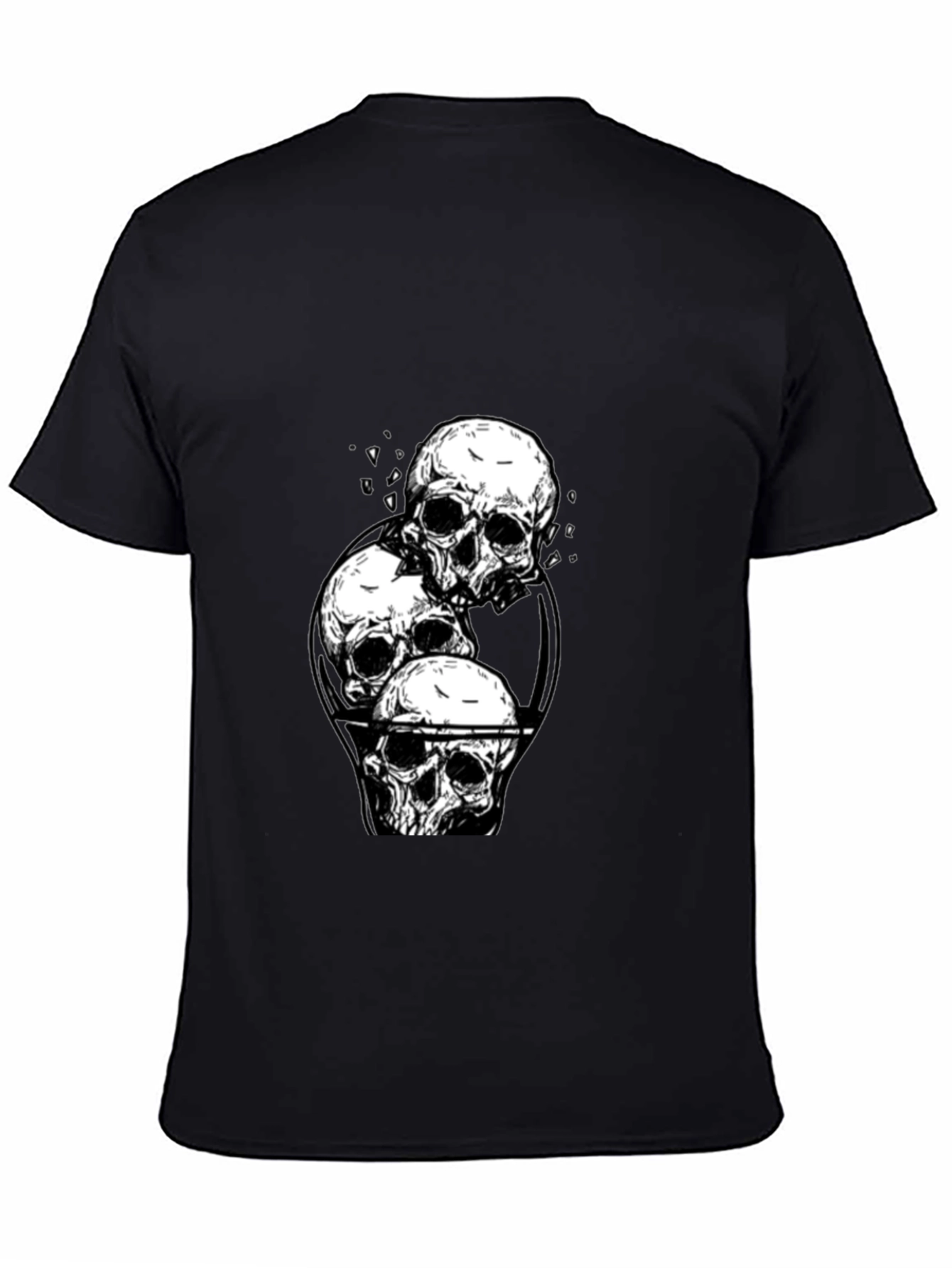 Skull Graphic Tee - Edgy Black T-Shirt