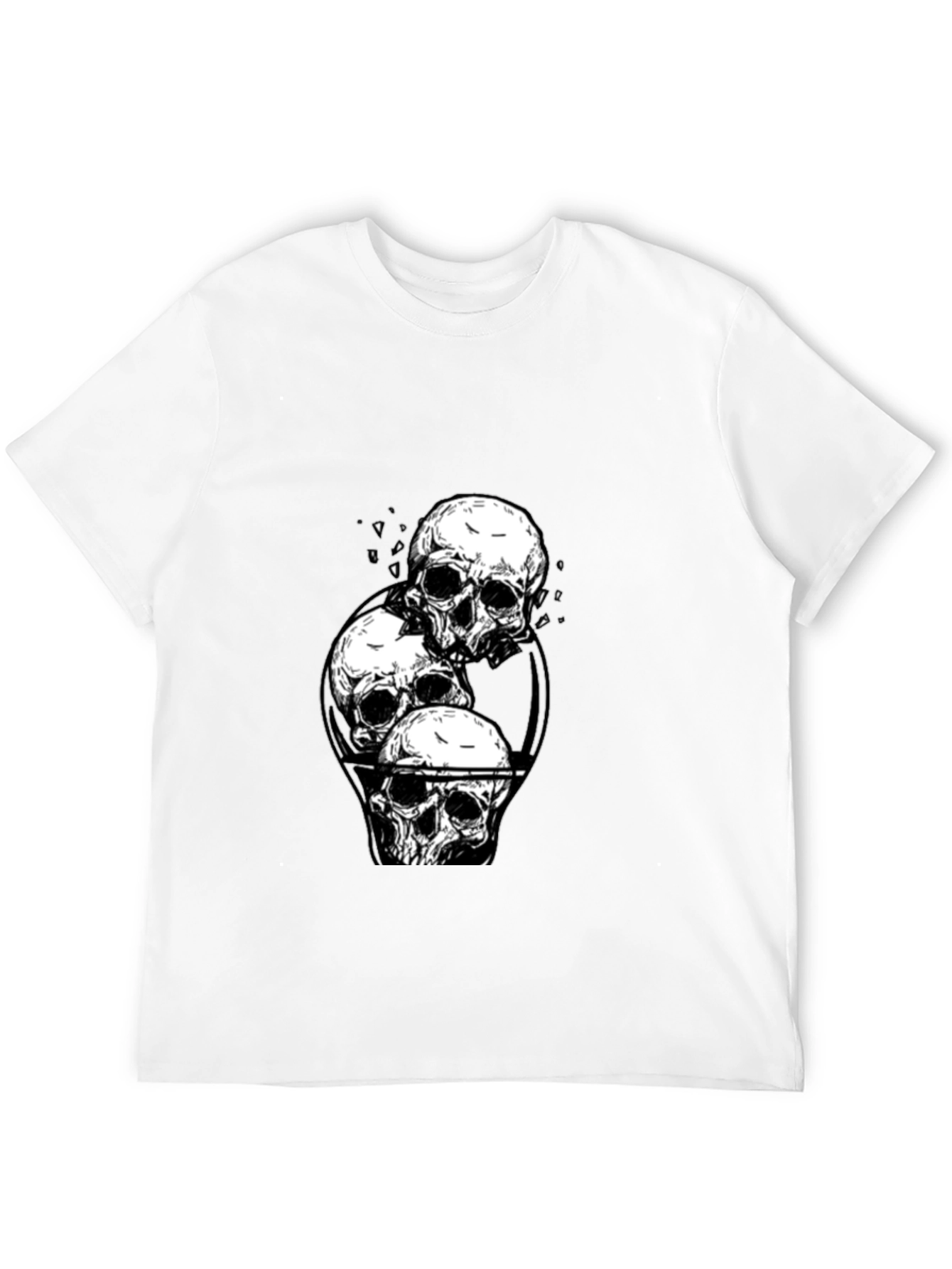 Skull Graphic Tee - Edgy Black T-Shirt