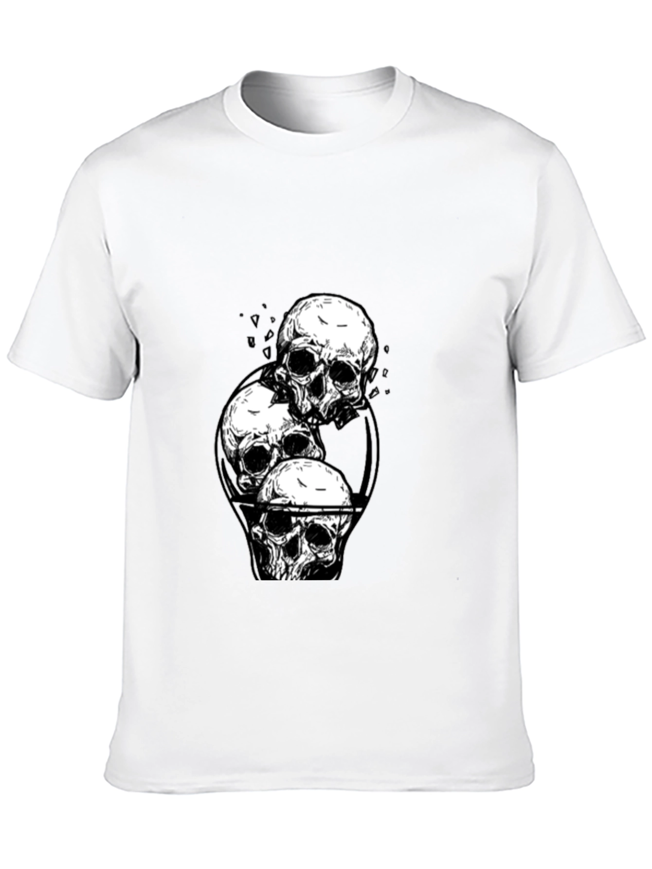 Skull Graphic Tee - Edgy Black T-Shirt