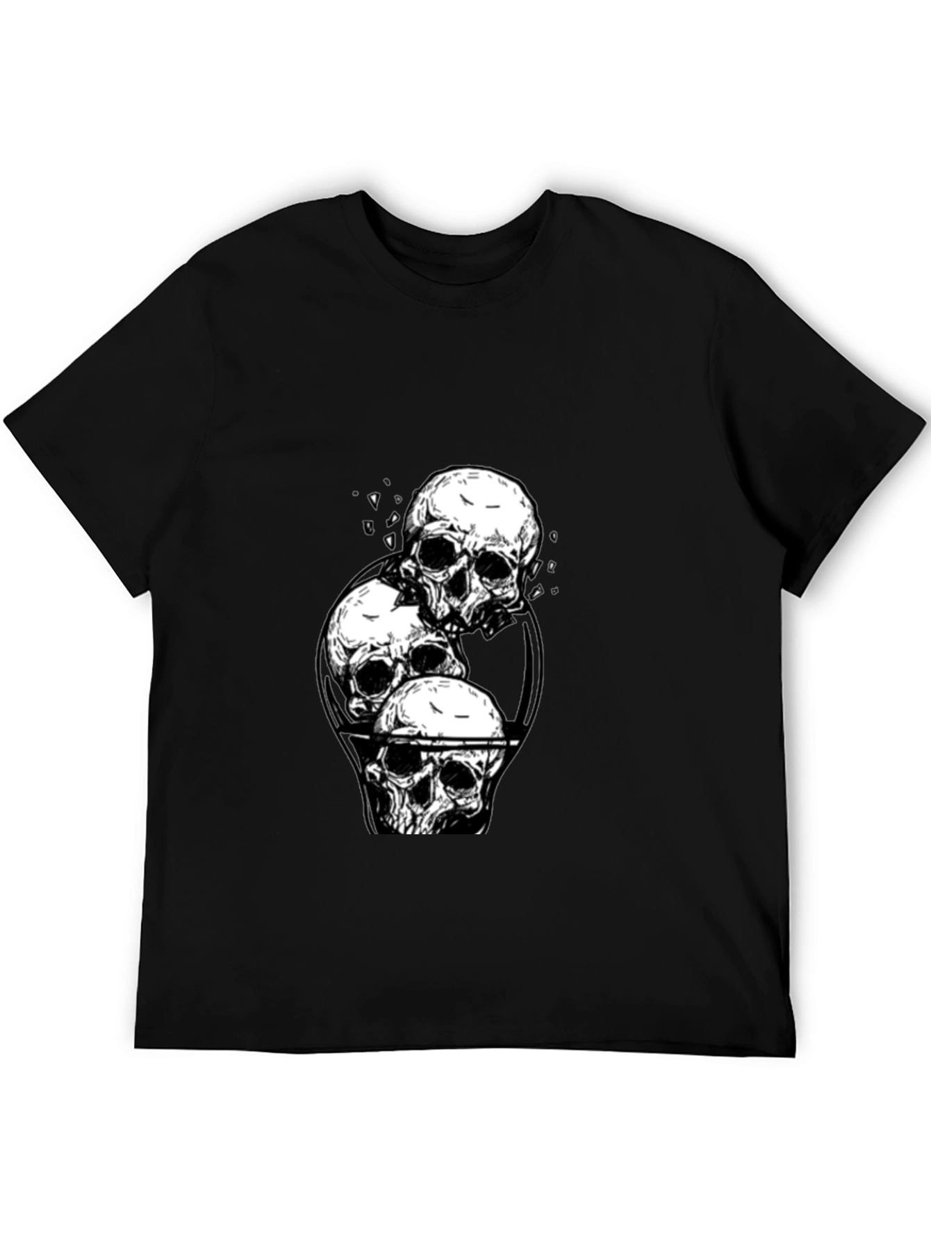 Skull Graphic Tee - Edgy Black T-Shirt