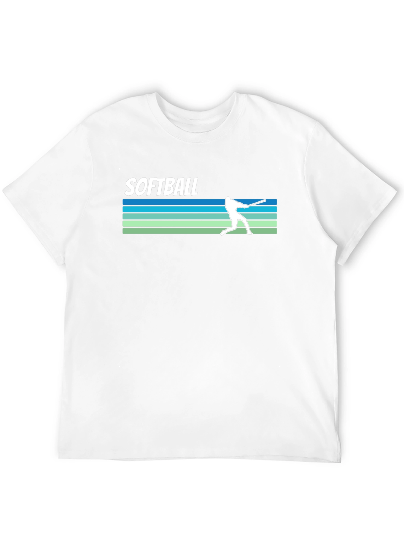 Softball Retro Style Graphic Tee - Black