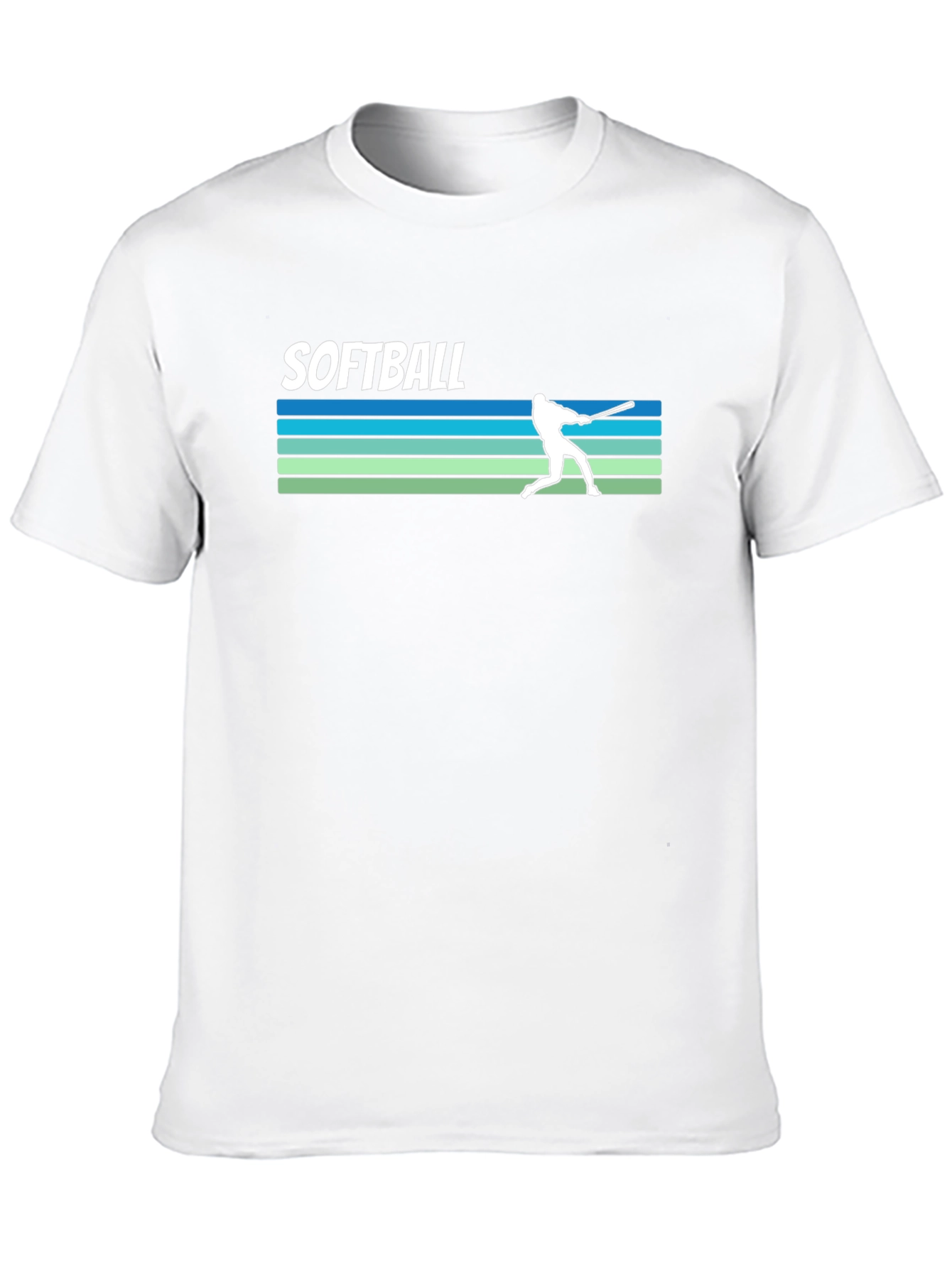 Softball Retro Style Graphic Tee - Black