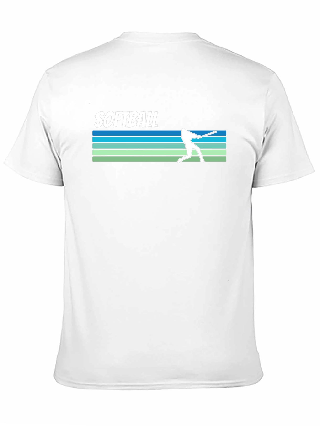 Softball Retro Style Graphic Tee - Black