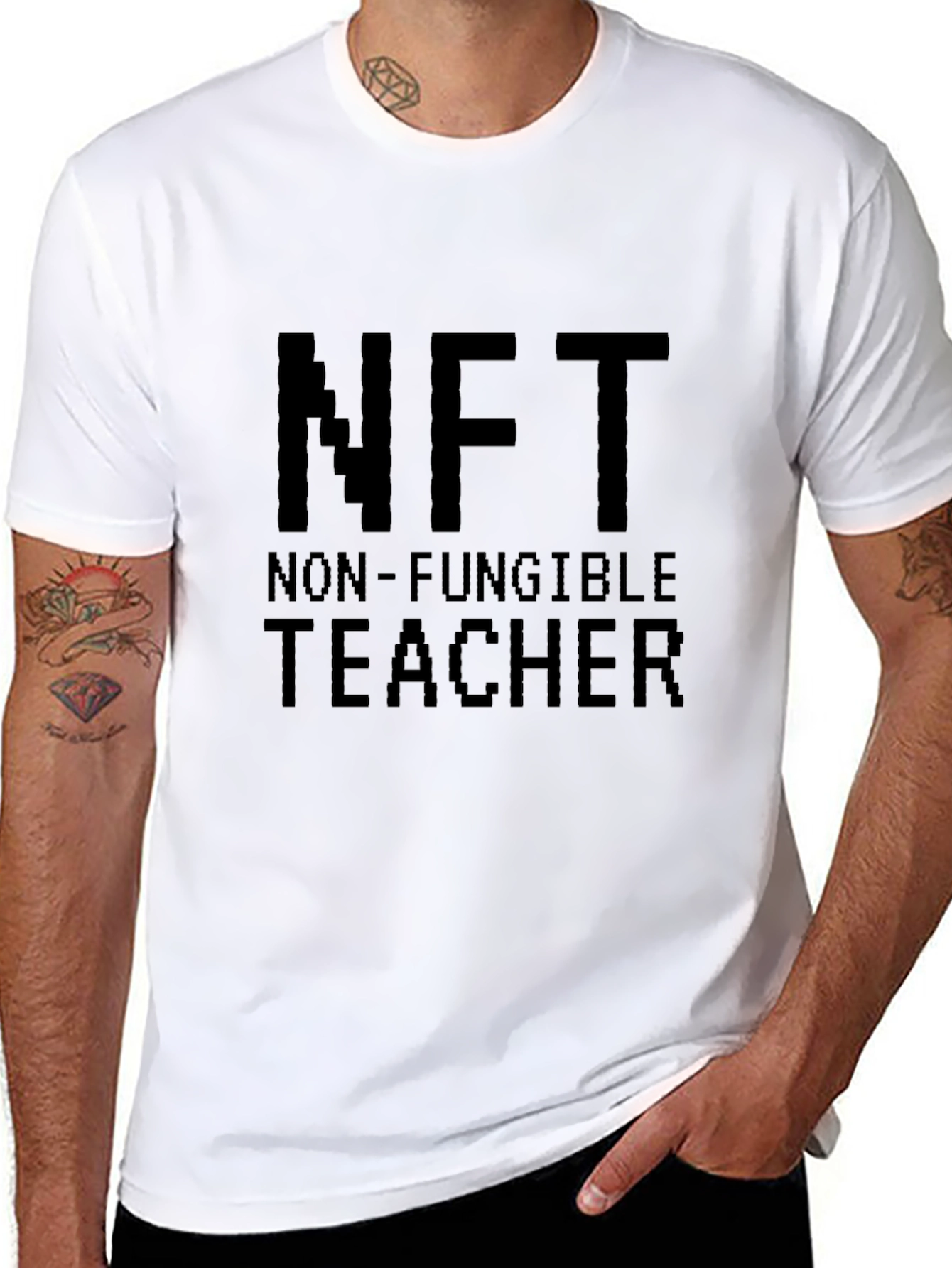 NFT Non-Fungible Teacher Black T-Shirt